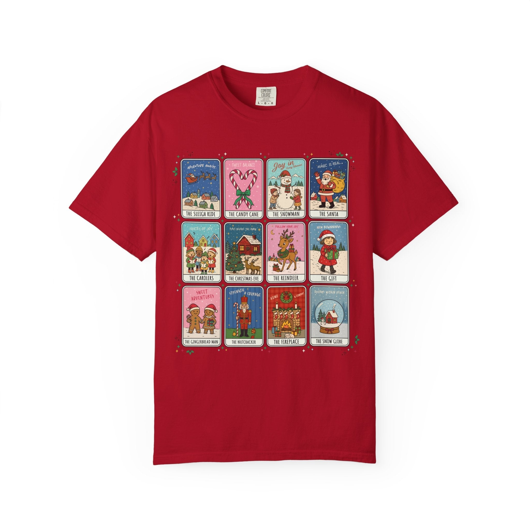Colorful Christmas Holiday Tee Shirt, Adorable Nineties Throwback T-Shirt for Elementary School Teacher or Mom, Cute Matching Xmas Tee - Opal and June