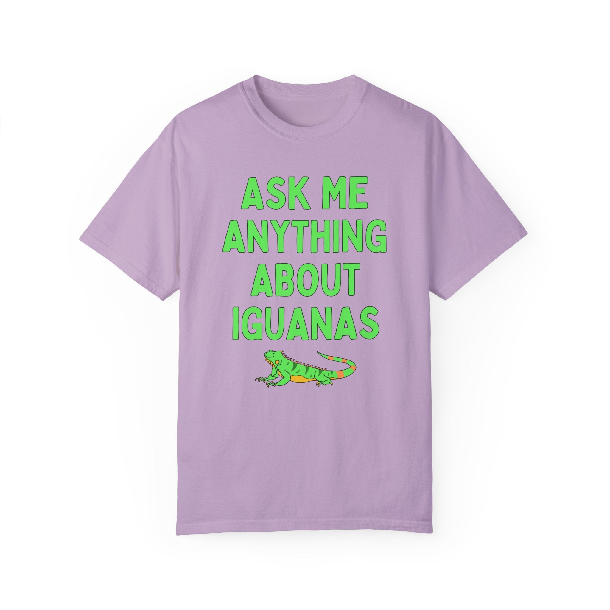 Colorful Iguana Lover Shirt for Animal Lover: Ask Me Anything About Iguanas | Cute and Retro Gift for Iguana Pet Owner, Iguana Mom Gift Idea - Opal and June