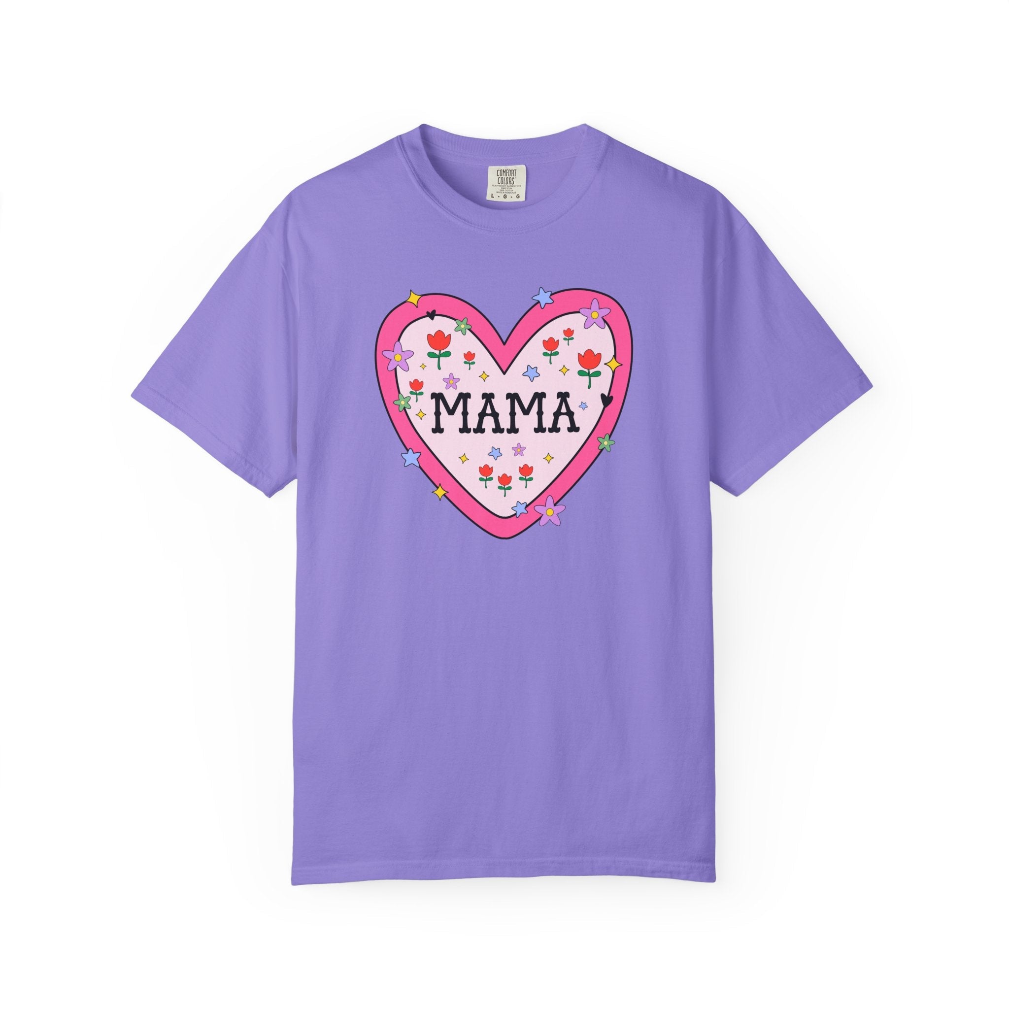Colorful Mama Tee Shirt with Early 2000s or Late 90s Aesthetic, Twin Mama or Mom of Toddlers T-Shirt, Mom of Teenagers, Present for Mom - Opal and June