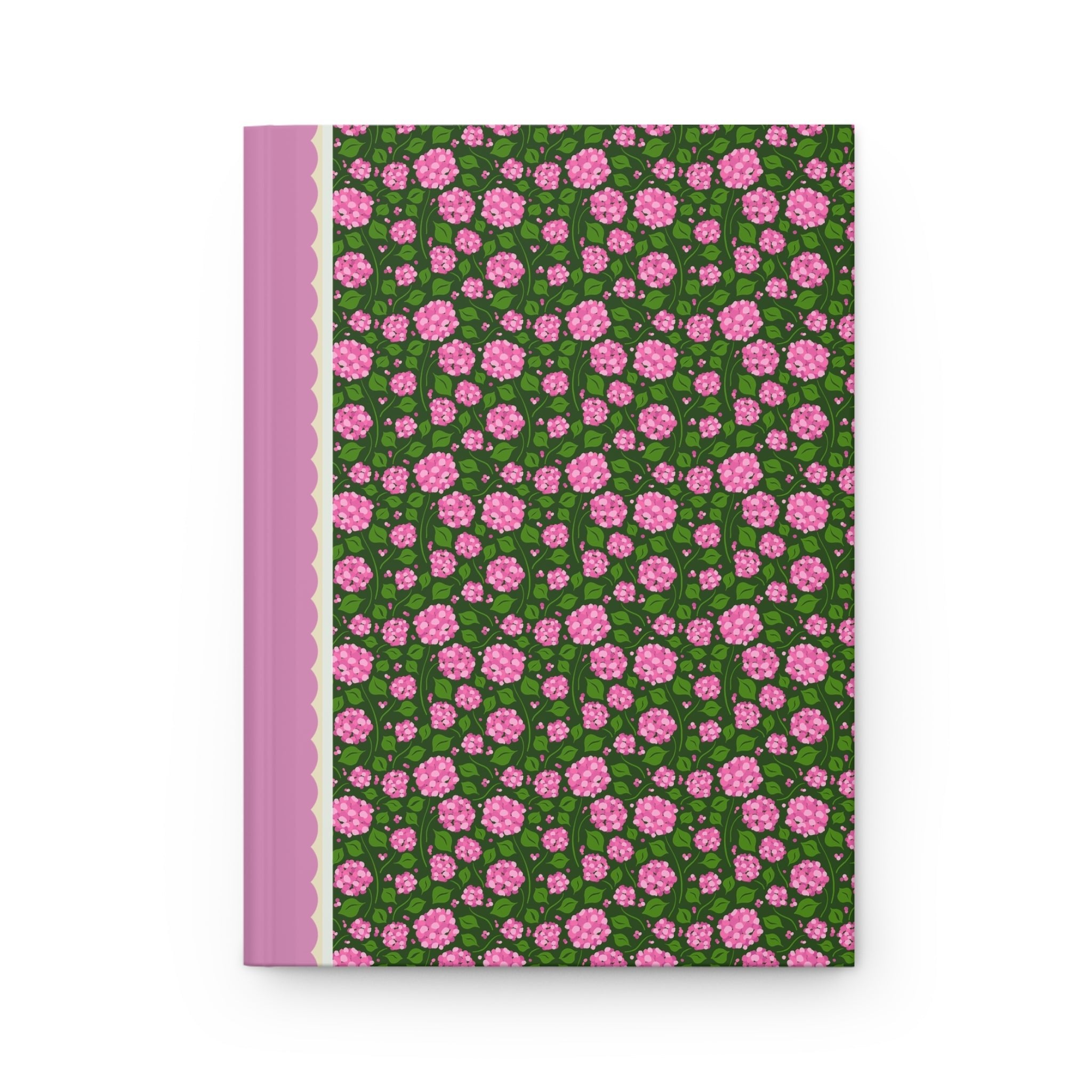 Colorful Pink Hydrangea Notebook with Vintage Wildflower Aesthetic: Sweet Cottagecore Journal with Lined Pages, Cute Birthday Gift - Opal and June