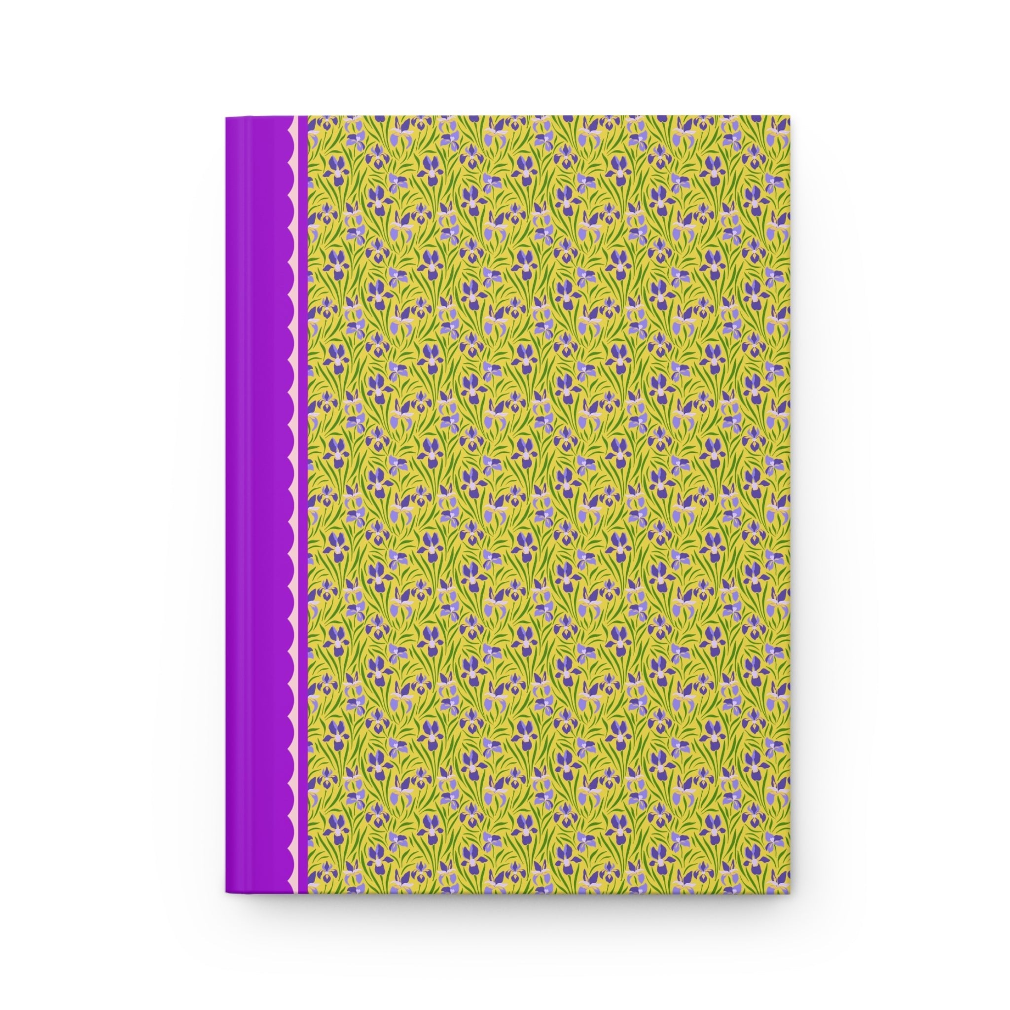 Colorful Purple Iris Notebook with Vintage Wildflower Aesthetic: Sweet Cottagecore Journal with Lined Pages, Cute Birthday Gift - Opal and June