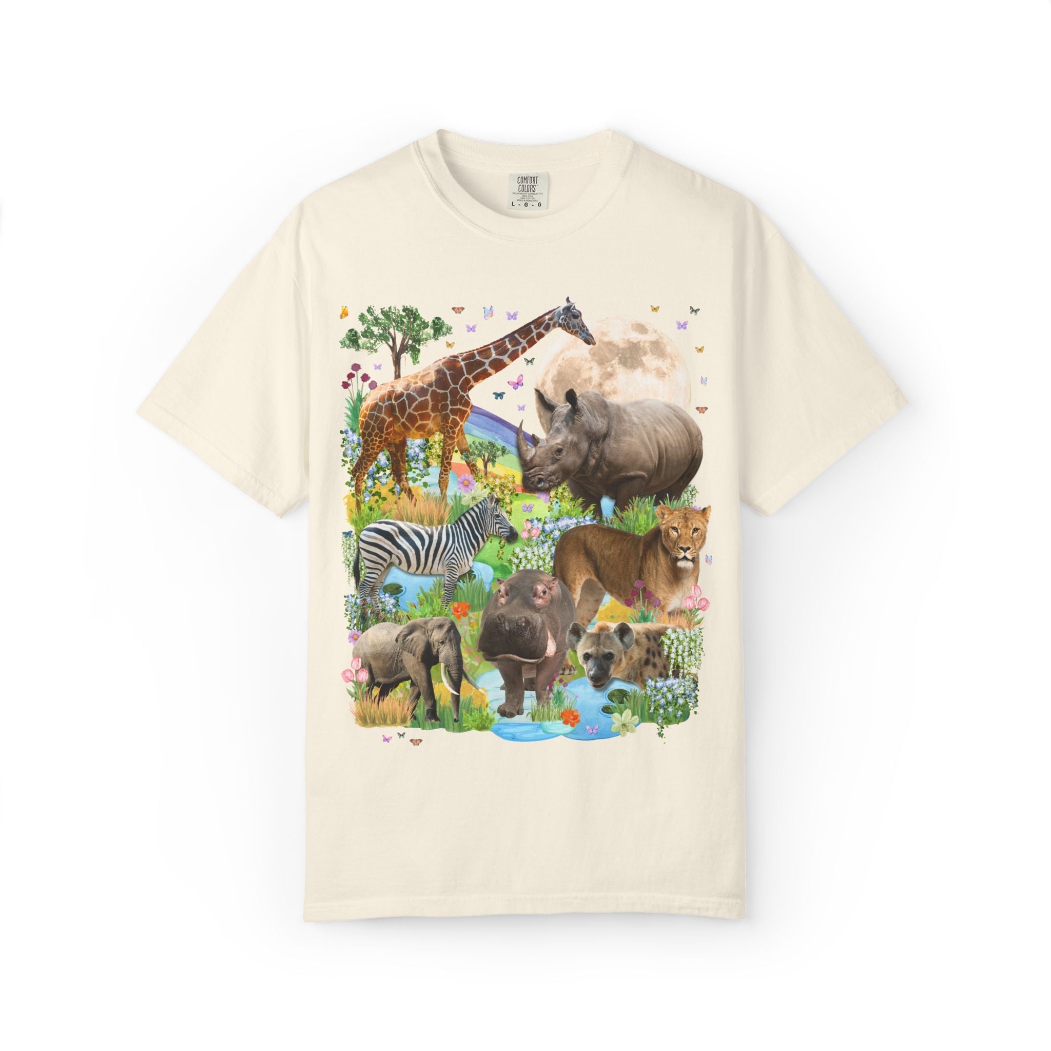 Colorful Safari Animal Lover Tee Shirt, - Opal and June