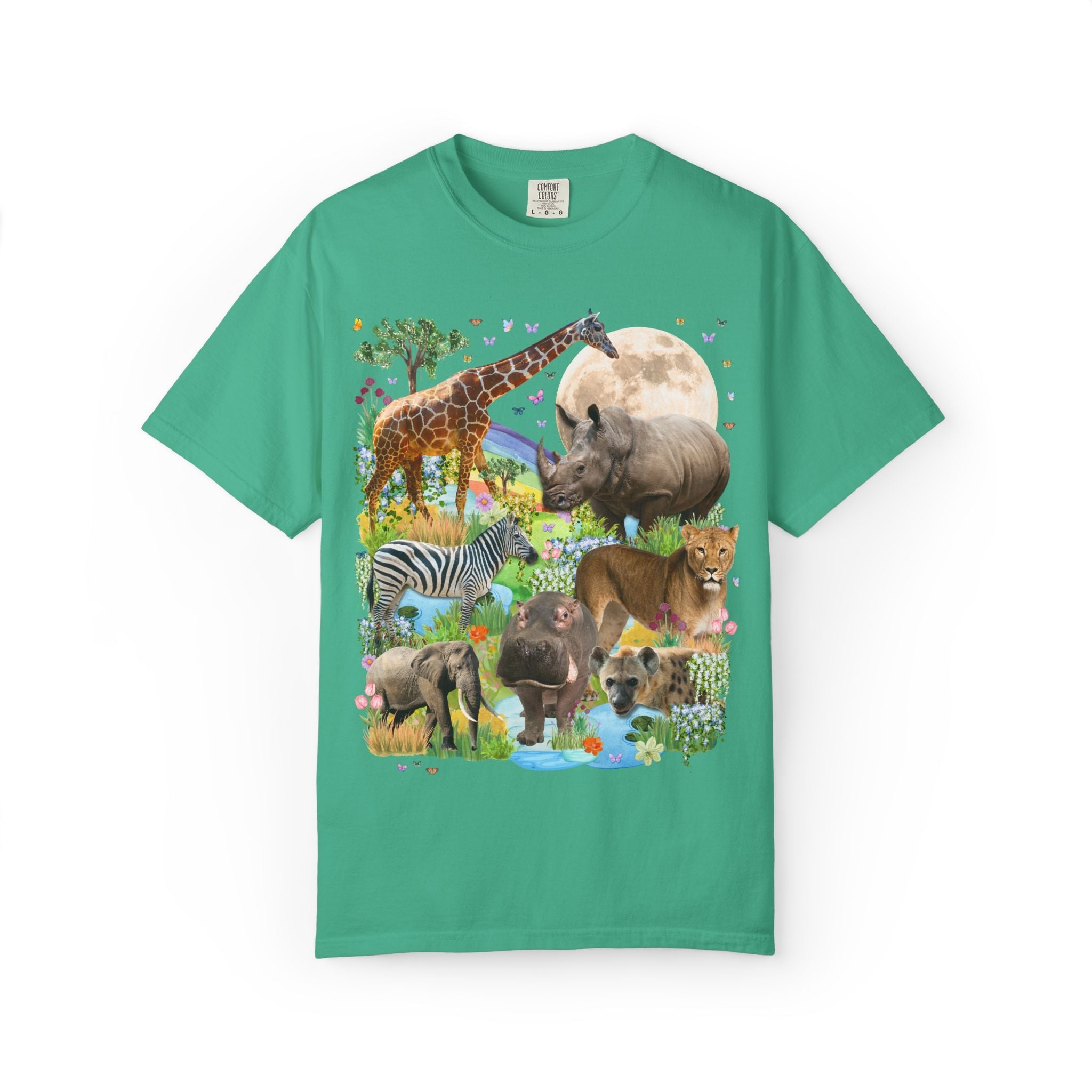 Colorful Safari Animal Lover Tee Shirt, - Opal and June