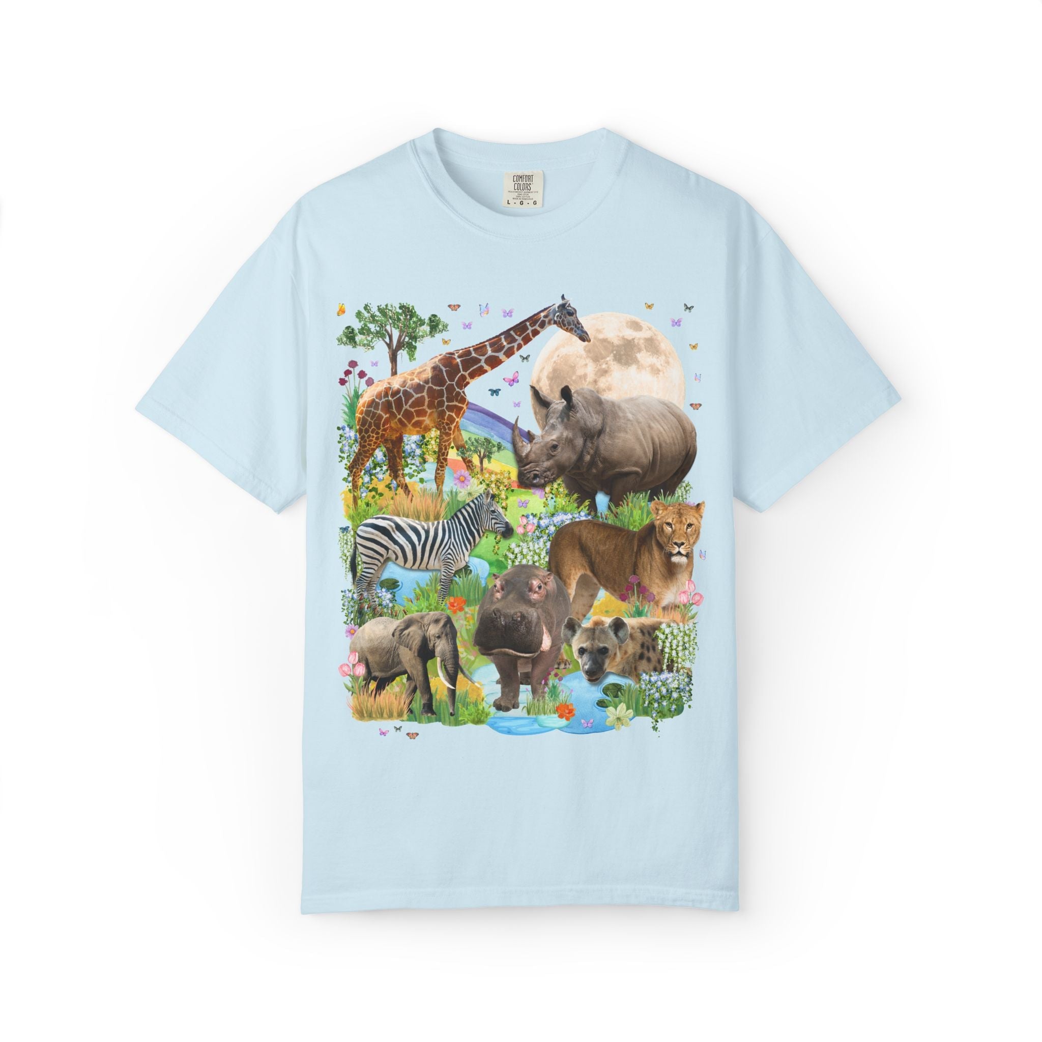 Colorful Safari Animal Lover Tee Shirt, - Opal and June