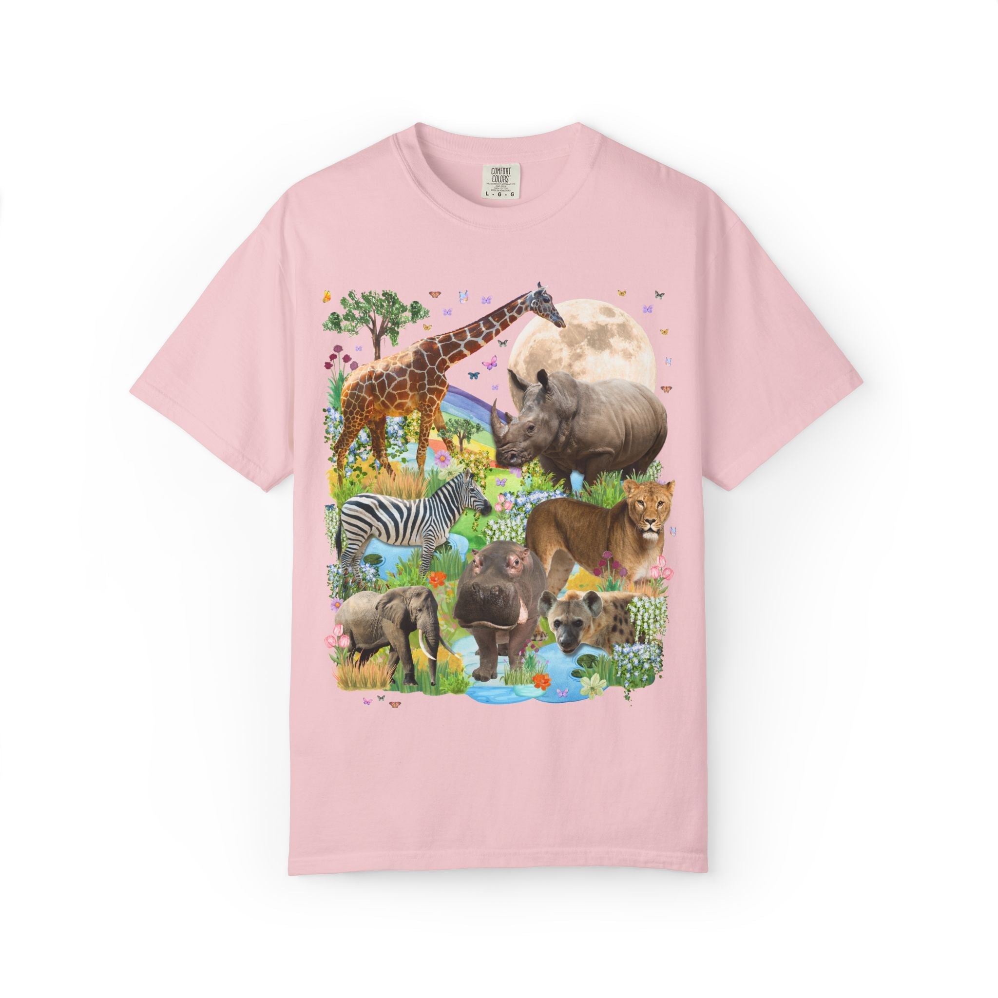 Colorful Safari Animal Lover Tee Shirt, - Opal and June