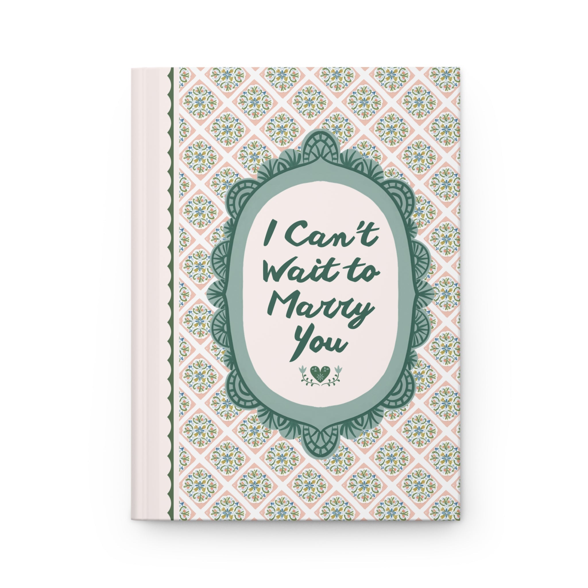 Colorful Vow Book for Funky or Kitschy Wedding with Vintage Aesthetic: I Can't Wait to Marry You, Sweet Maximalist Journal for Wedding Vows - Opal and June