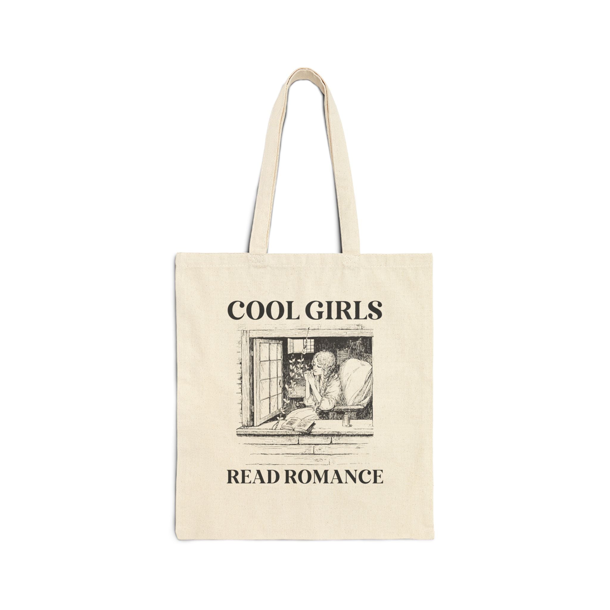 Cool Girls Read Romance: Funny Romance Reader Tote Bag for Book Lover, Cute Bookish Gift for Bookworm Who Loves Fantasy Romance Novels - Opal and June