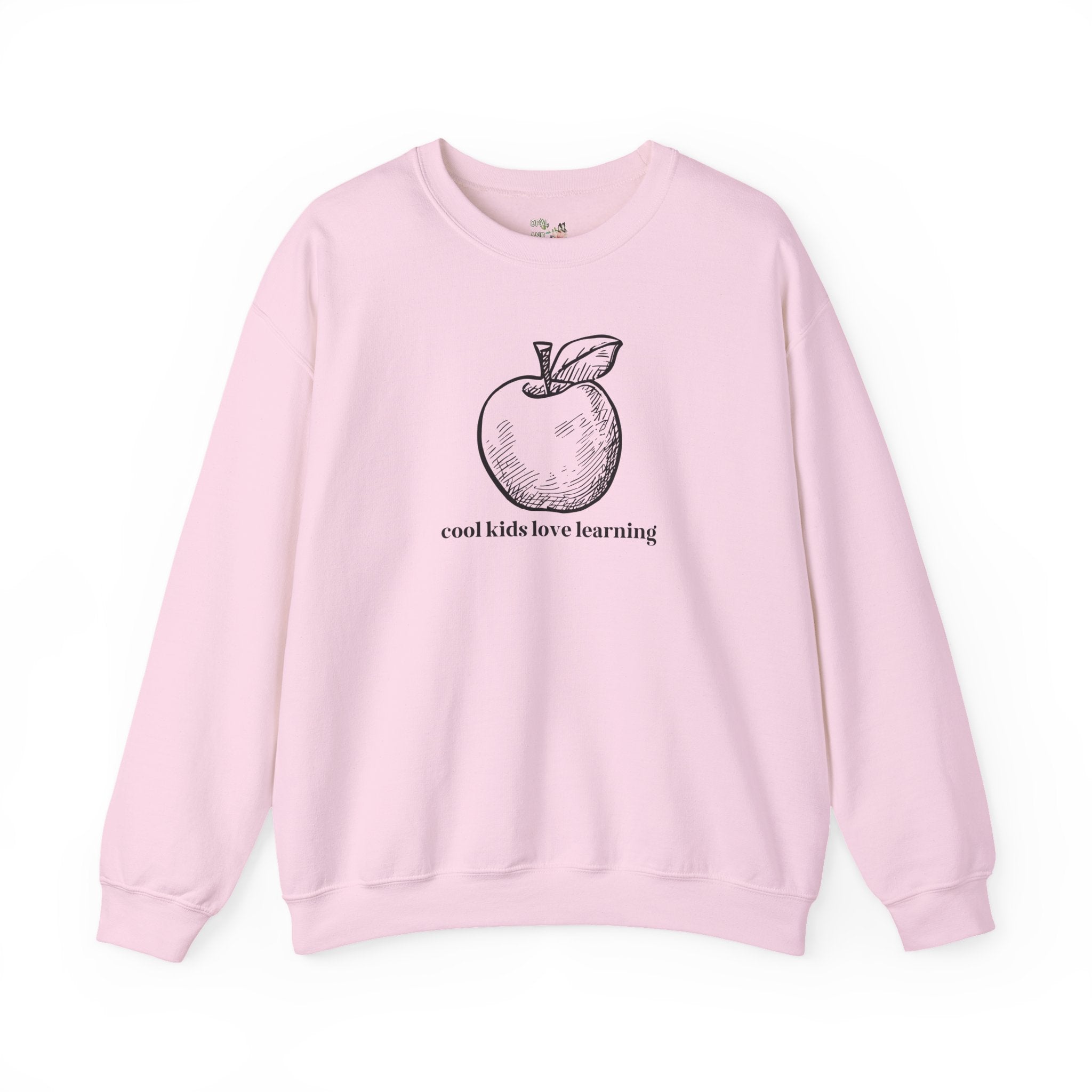 Cool Kids Love Learning: Funny Teacher Sweatshirt, Elementary Education Major or Second Grade Teacher, Silly Goblincore Teaching Major Gift - Opal and June