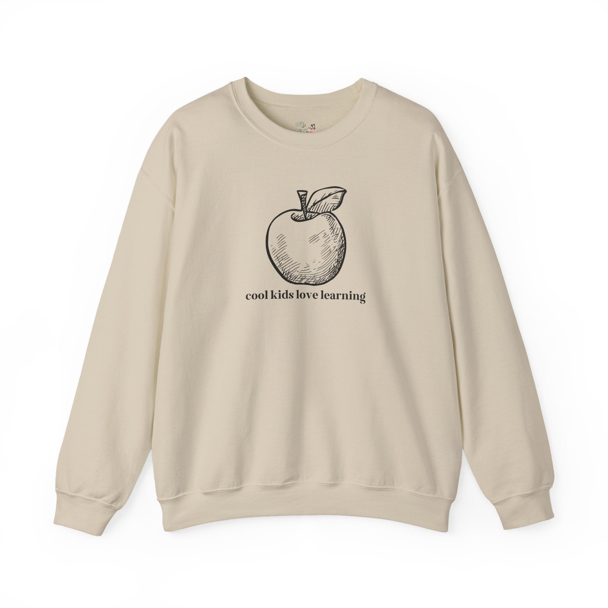 Cool Kids Love Learning: Funny Teacher Sweatshirt, Elementary Education Major or Second Grade Teacher, Silly Goblincore Teaching Major Gift - Opal and June