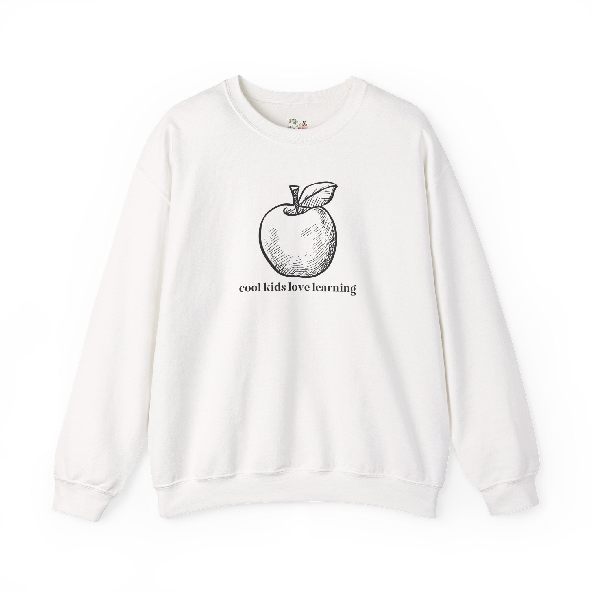 Cool Kids Love Learning: Funny Teacher Sweatshirt, Elementary Education Major or Second Grade Teacher, Silly Goblincore Teaching Major Gift - Opal and June