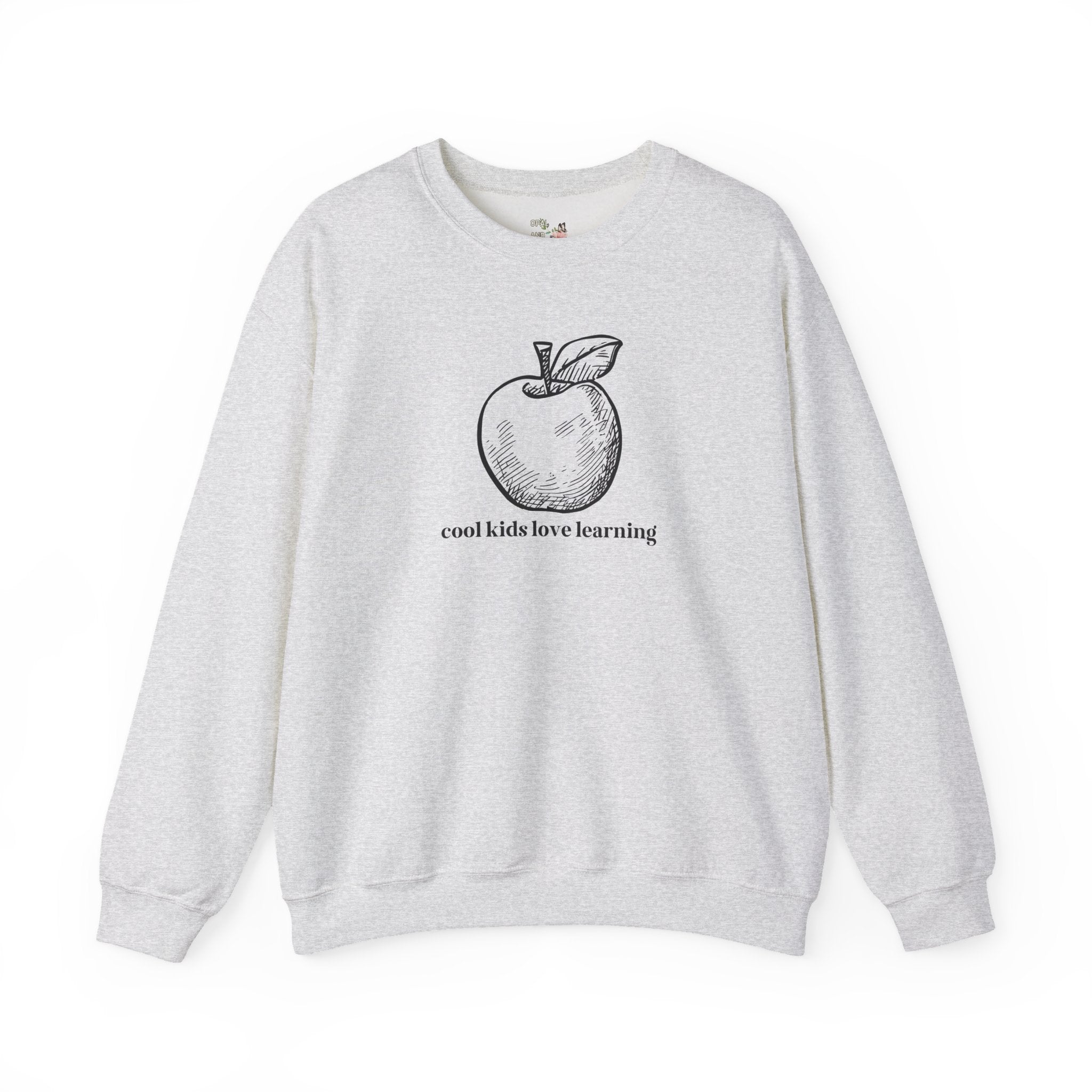 Cool Kids Love Learning: Funny Teacher Sweatshirt, Elementary Education Major or Second Grade Teacher, Silly Goblincore Teaching Major Gift - Opal and June