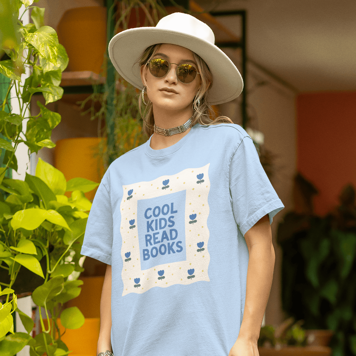 Cool Kids Read Books Maximalist Flower Tee - Opal and June