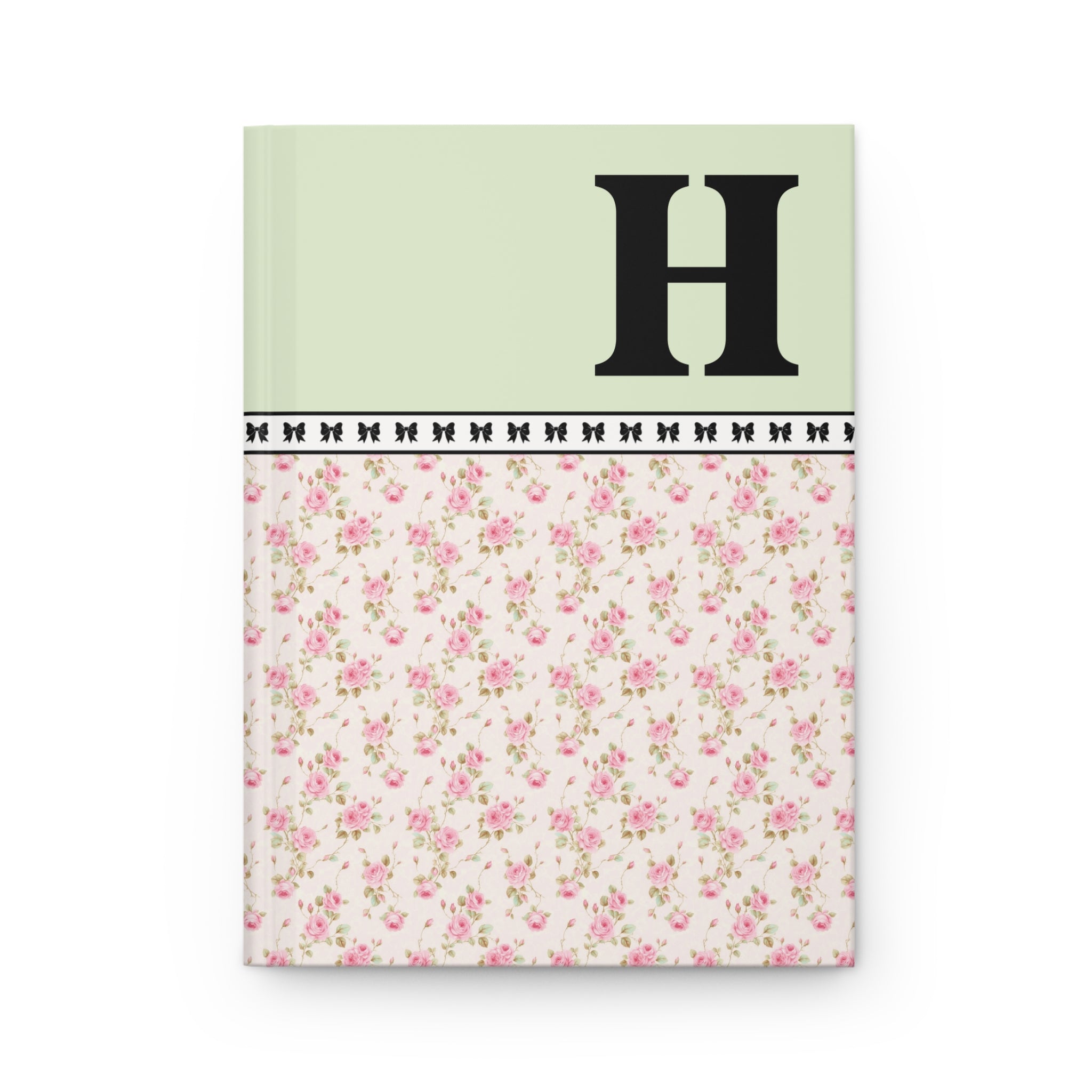 Copy of Pink Floral Notebook with Initial and Bows: G - Opal and June