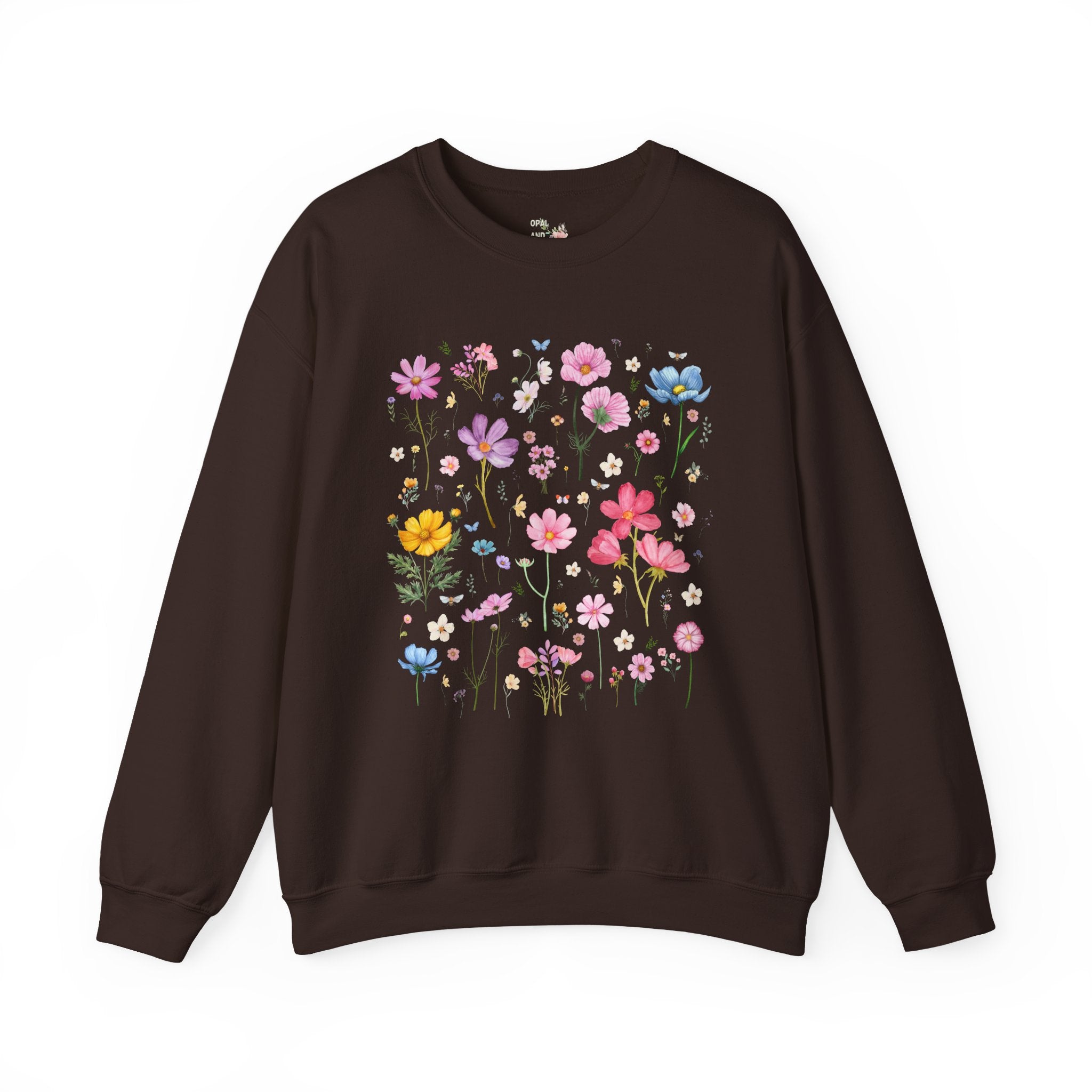 Cosmos Flower Sweatshirt, Mom Who Loves Flowers, October Birth Month Gift for Mother's Day, Cute Birthday Present for Daughter who Gardens - Opal and June