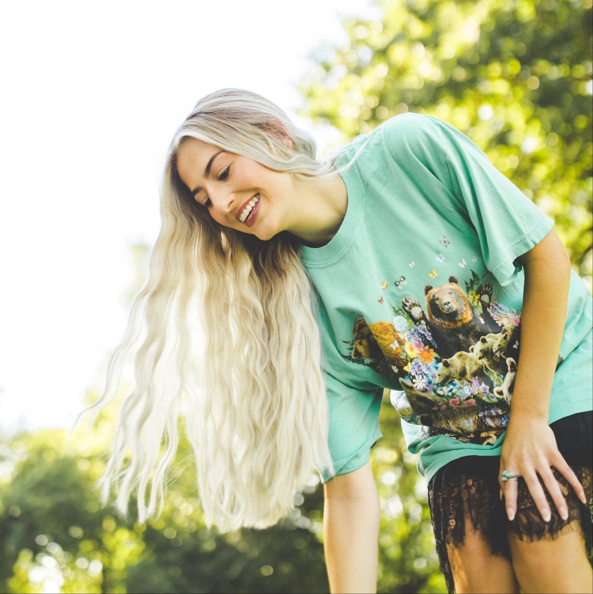 Cottagecore Bear Tee Shirt - Opal and June