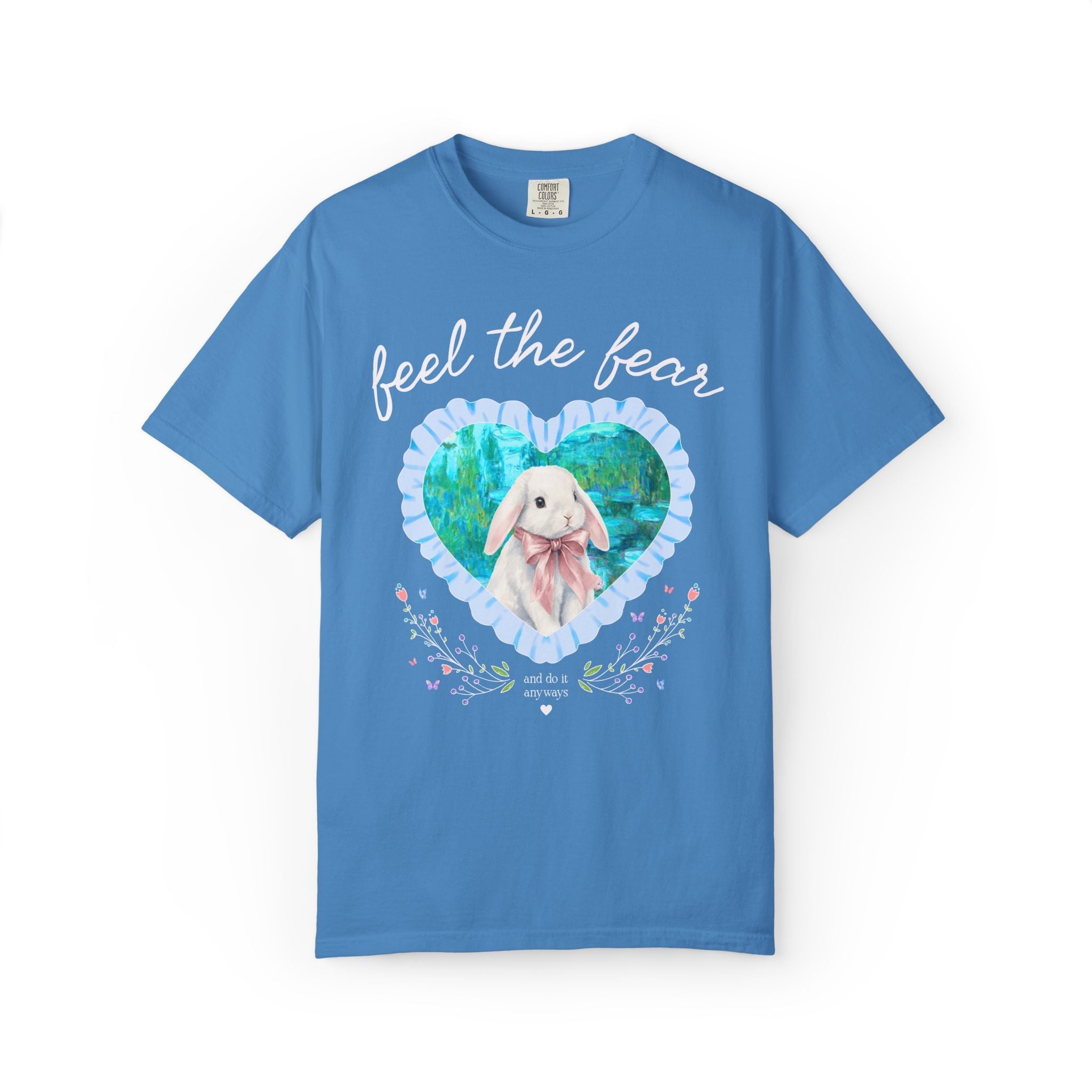 Cottagecore Bunny Tee Shirt with Positive Affirmation Funny Saying, Cute Dreamcore Soft Girl Style Animal Lover Tee for Teacher or Mom - Opal and June