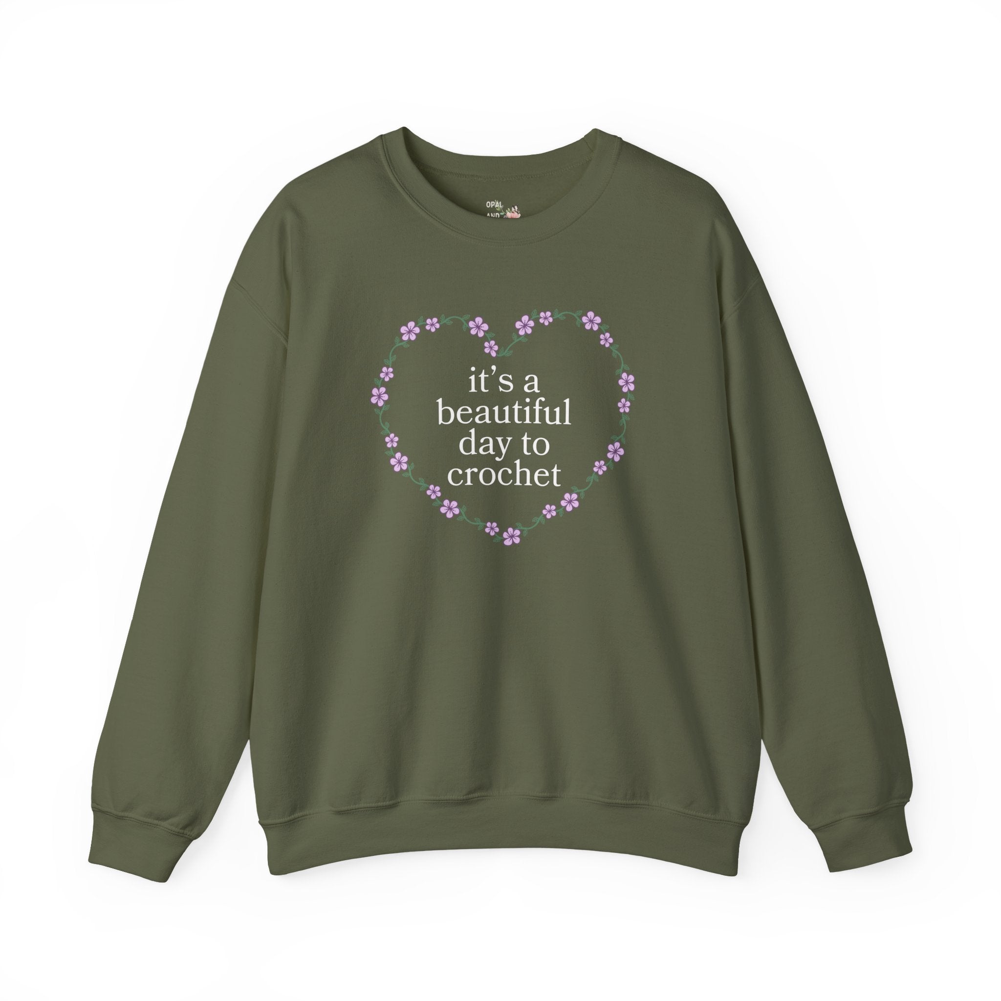 Crochet Lover Sweatshirt for Mama, Grandma Who Loves to Crochet, Friend or Wife Who Crochets, Cute Mother's Day Birthday Gift for Crocheter - Opal and June