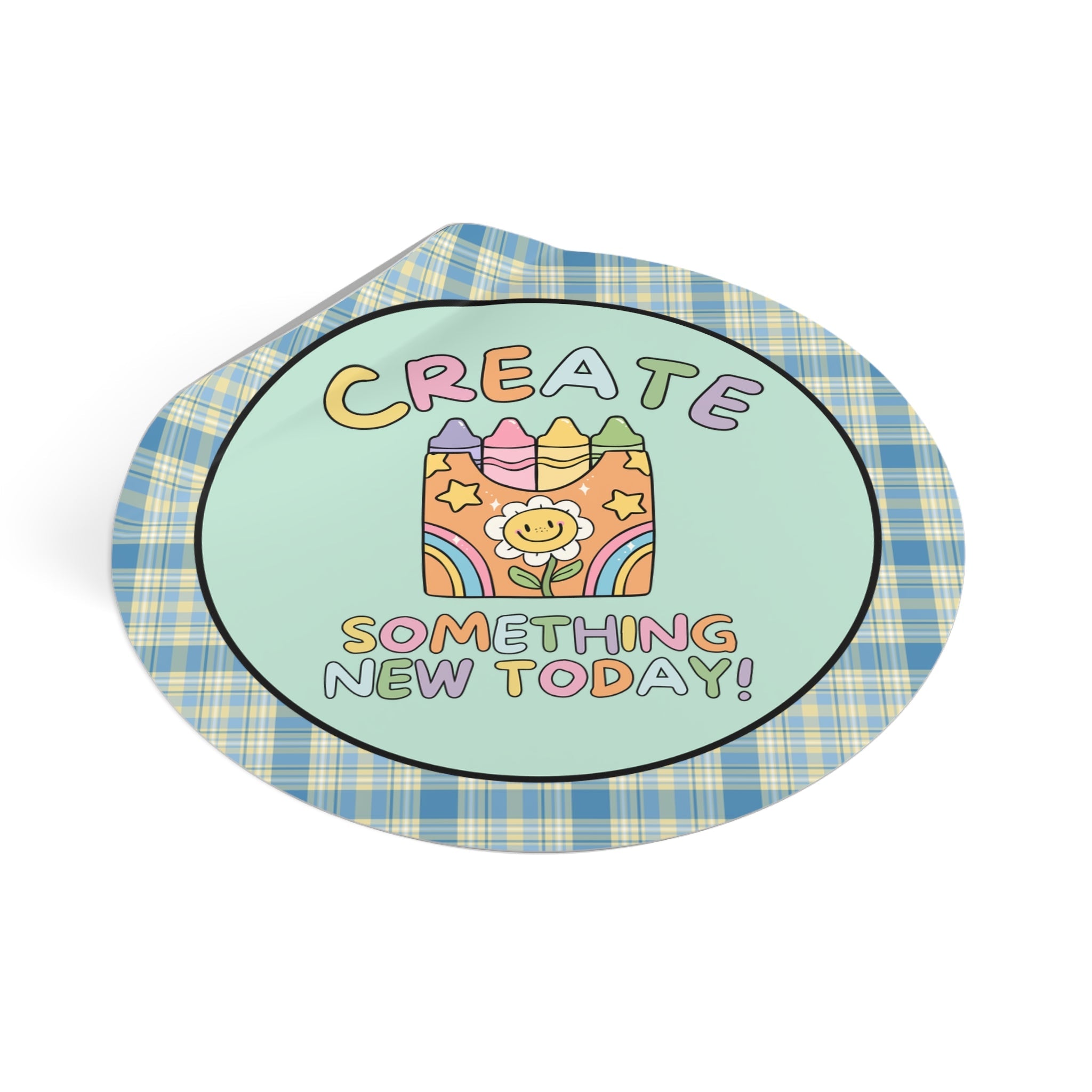 Cute Art Teacher Sticker for Artist Who Loves Color: Adorable 90s Aesthetic Sticker with Crayons, Gift for New Elementary Art Teacher - Opal and June