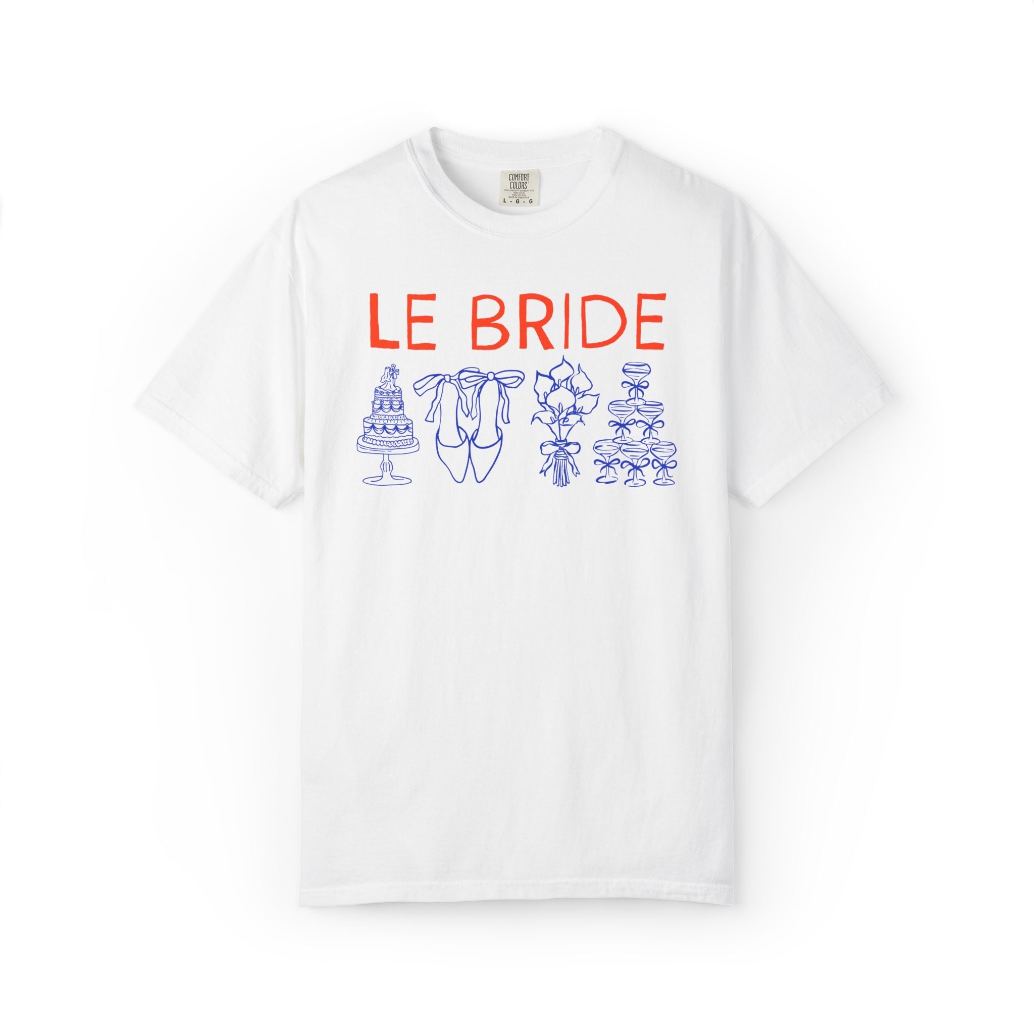 Cute Bachelorette Tee with Whimsy Vibes: Le Bride and Le Party, Silly Cottagecore Bachelorette Weekend Tee for Bridesmaids, Maid of Honor - Opal and June