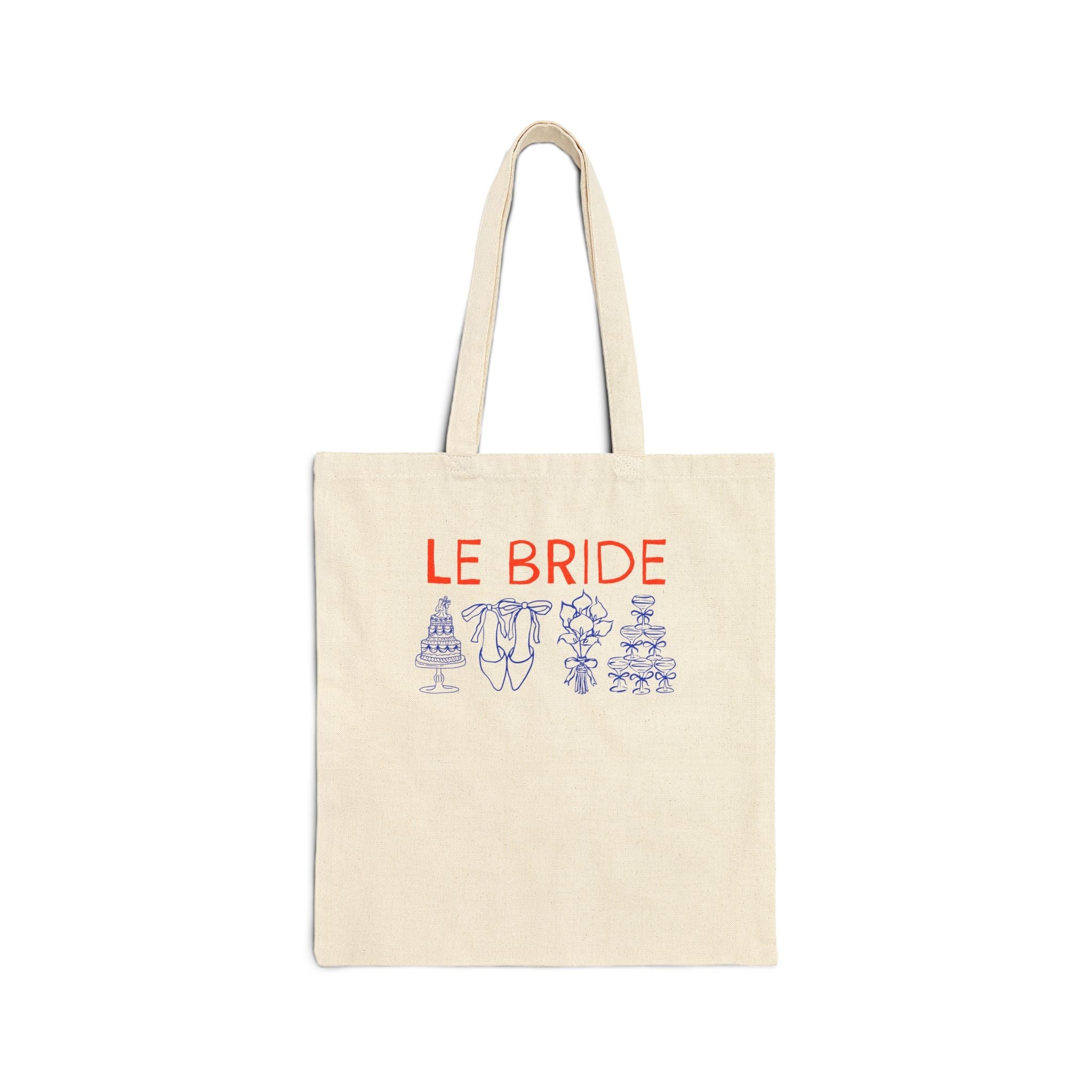 Cute Bachelorette Tote with Whimsy Vibes: Le Bride, Silly Cottagecore Bachelorette Weekend Tee for Bridesmaids - Opal and June
