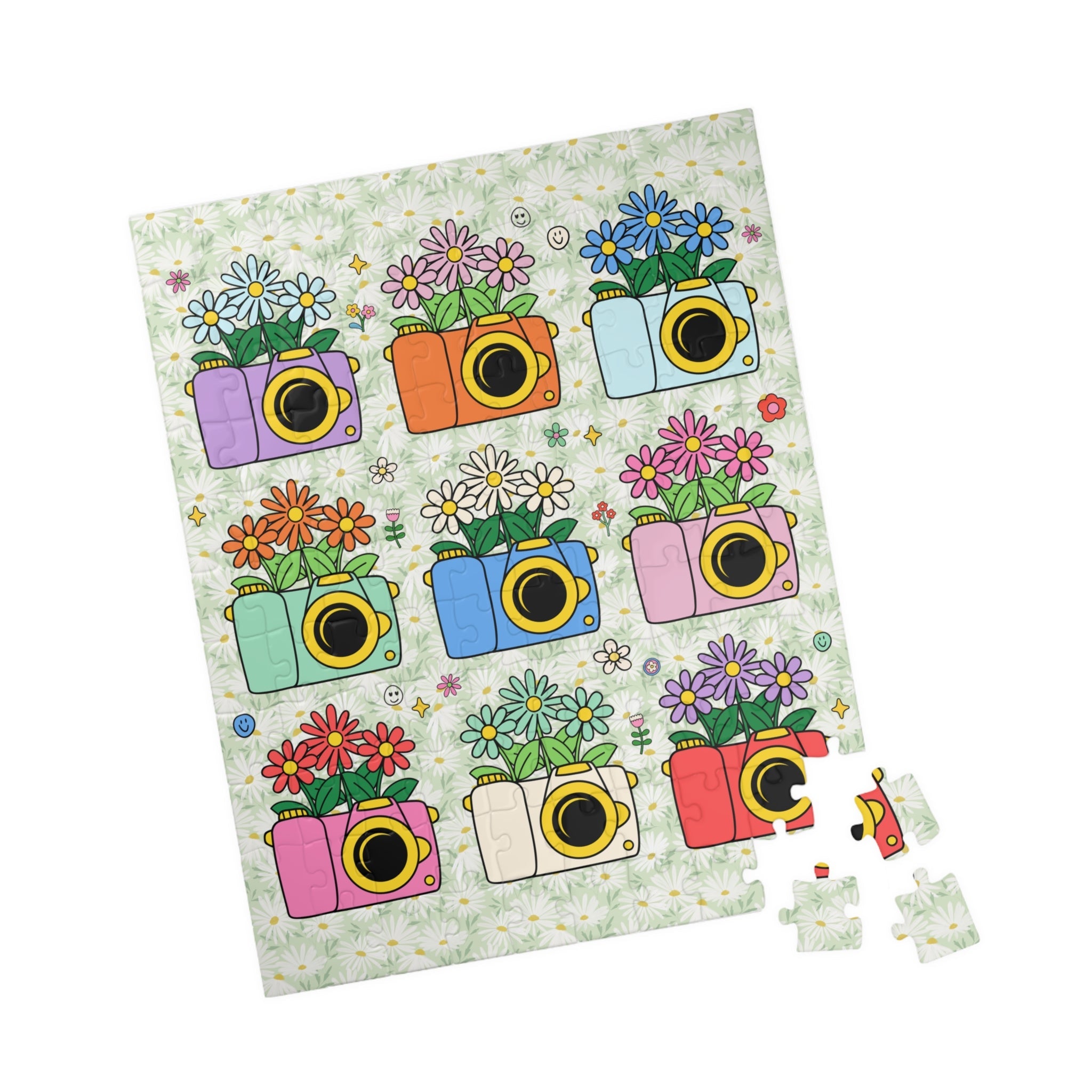 Cute Camera Puzzle for Family Photographer, Wedding Photographer: Cute Thank You Gift, 500 Piece Puzzle, Photography Major, Silly Y2K Vibes - Opal and June