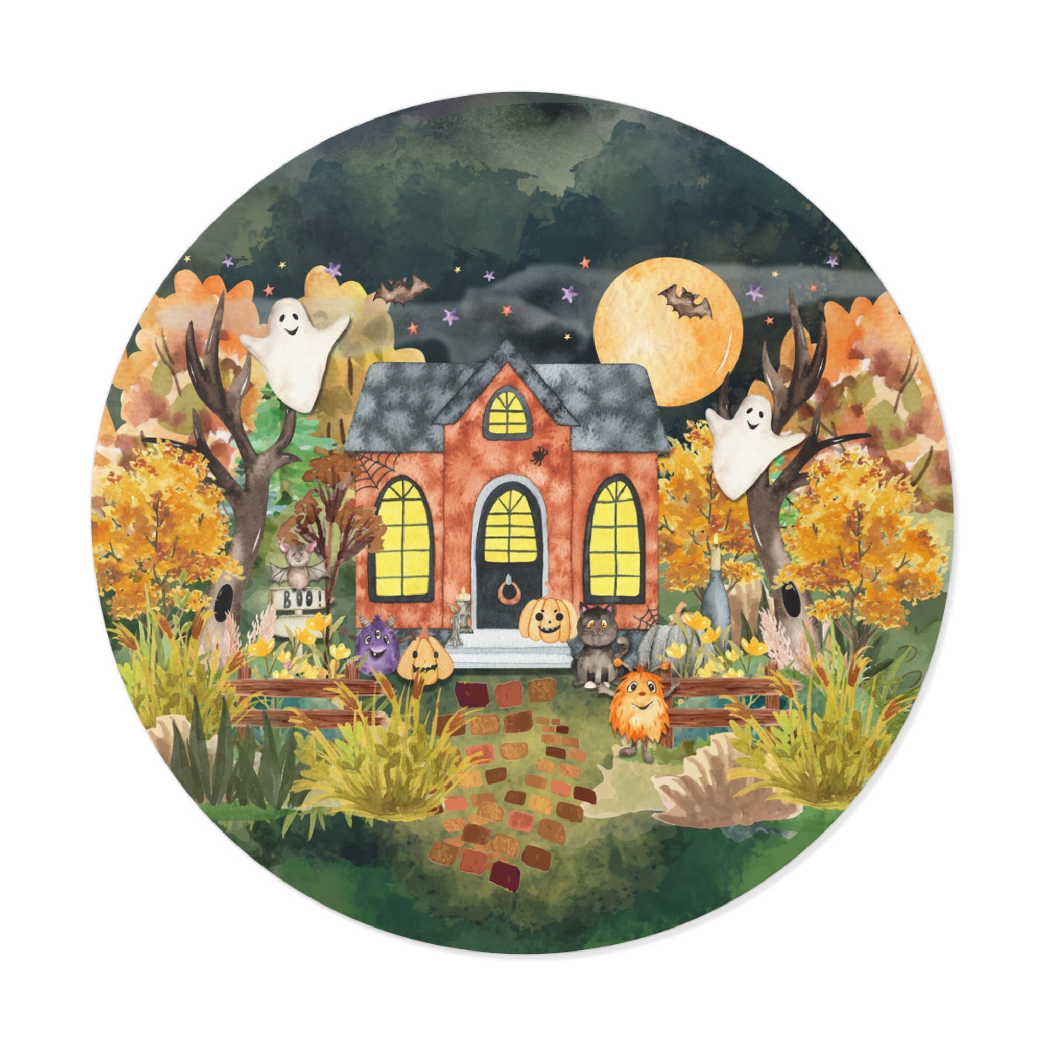 Cute Halloween Sticker for Friend Who Loves Ghosts and Haunted House, Adorable 90s Throwback Spooky Season Sticker for Friend or Mom - Opal and June