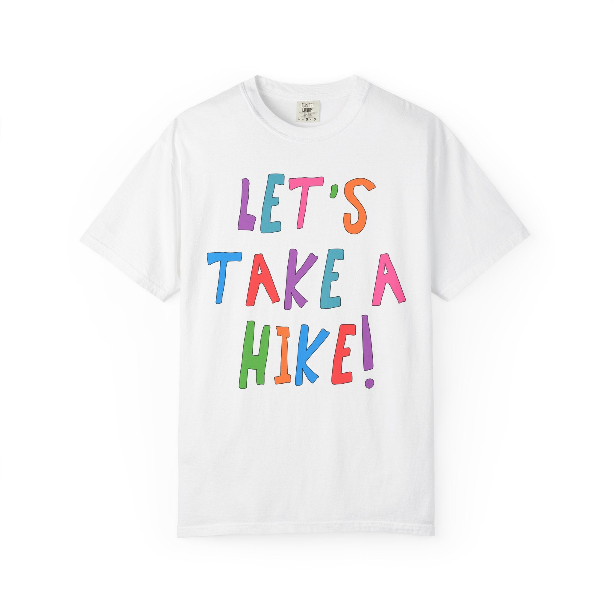 Cute Hiking Lover Tee Shirt for Sister or Friend Who Loves Long Walks in Nature: Let's Take a Hike! - Opal and June