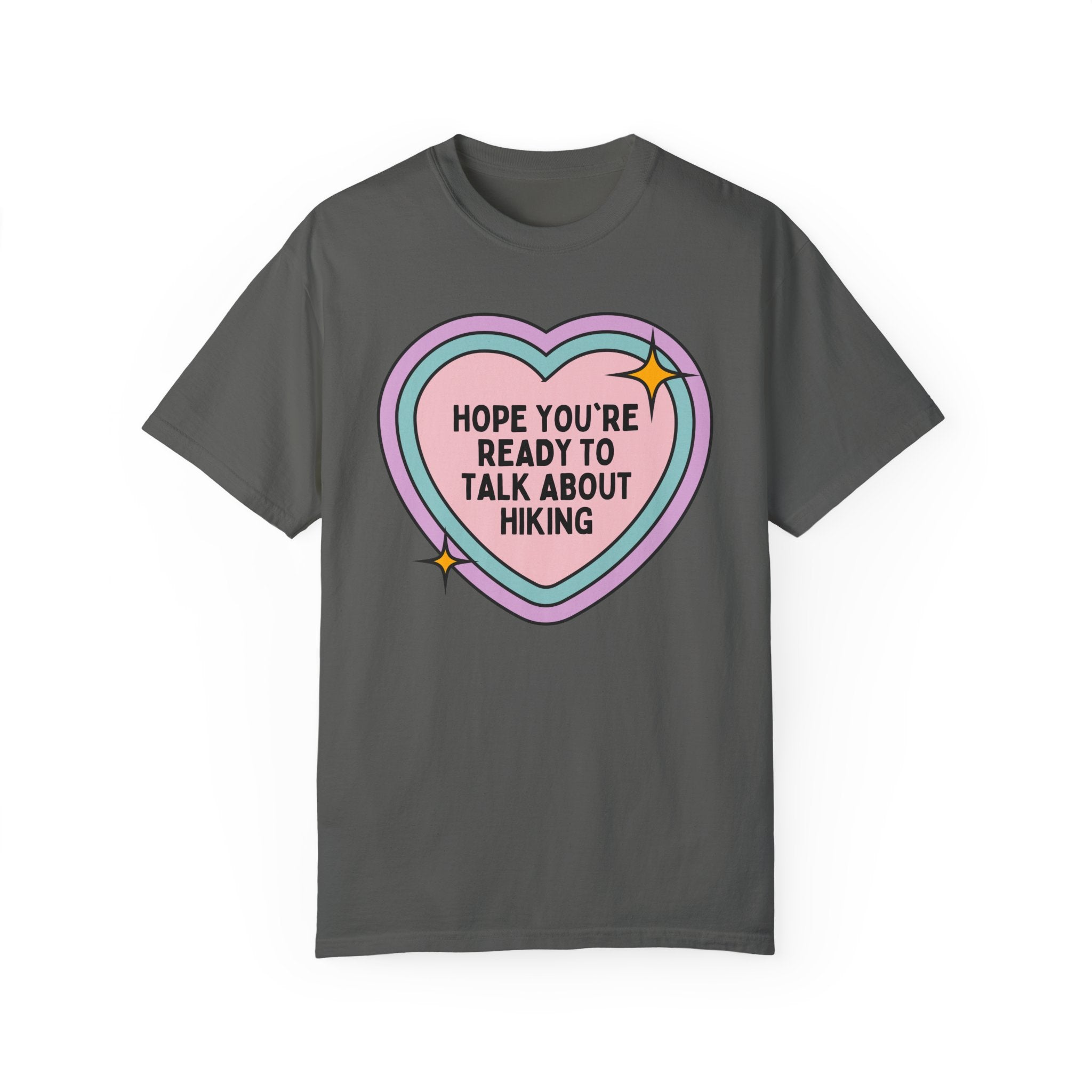 Cute Hiking Tee Shirt for Friend or Sister Who Loves Hiking, Colorful Camping T-Shirt for Daughter, Cute Hiking Lover T-Shirt with Heart - Opal and June