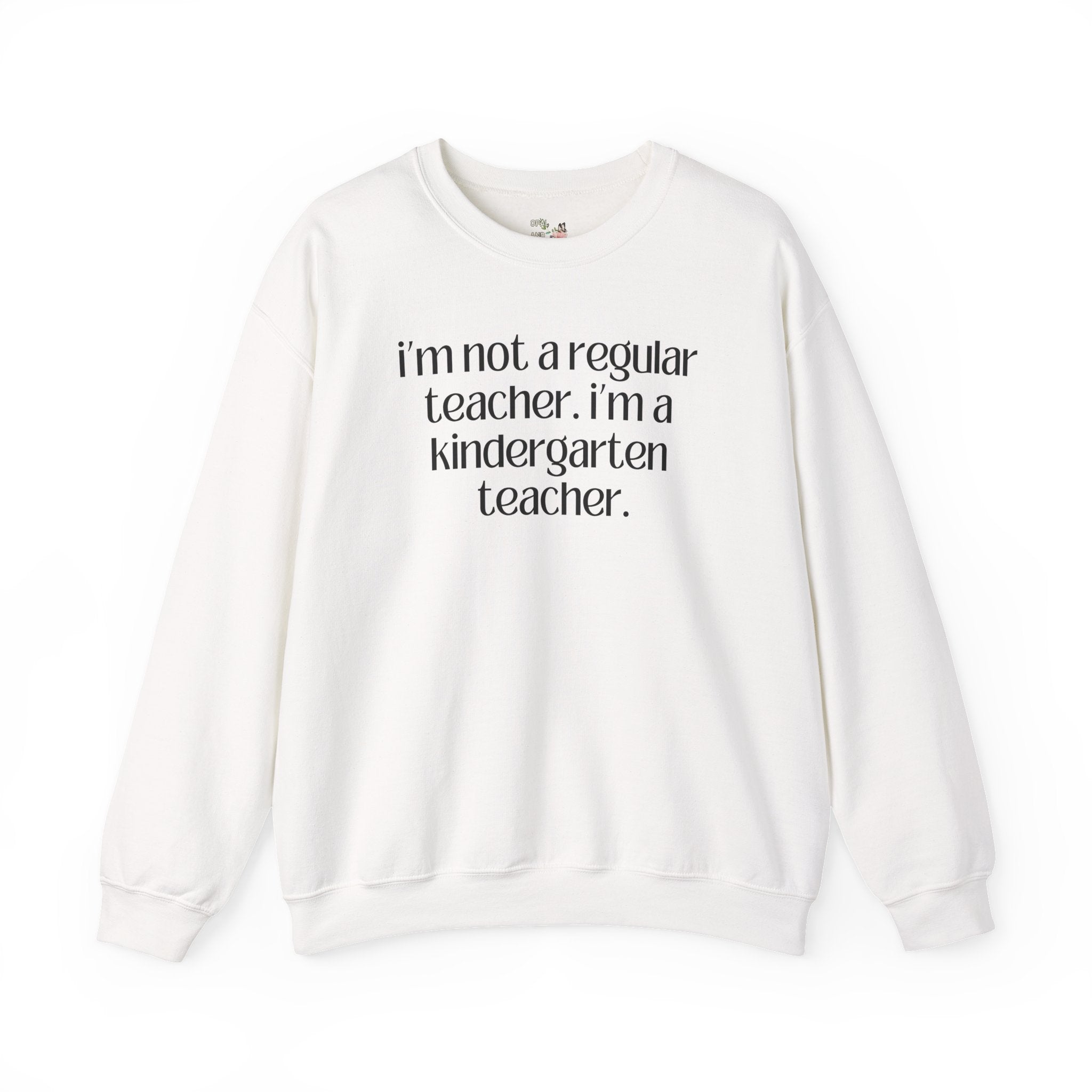 Cute Kindergarten Teacher Sweatshirt for Back to School, Cozy and Minimal First Day of School, Teacher Team, New Teacher Appreciation Gift - Opal and June