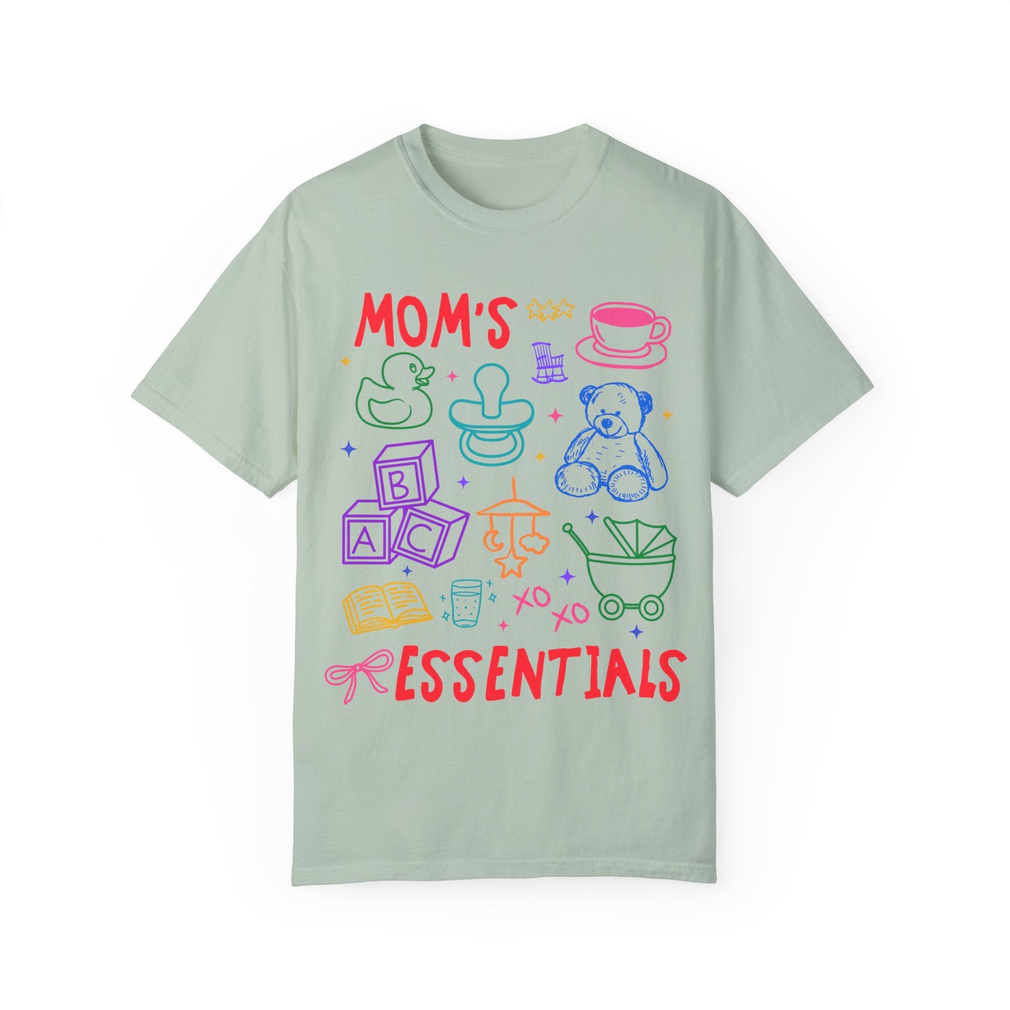 Cute Mama Doodle Shirt: Mom's Essentials, Colorful 90s Aesthetic Mother's Day Tee with Flowers, New Mama Present for Sister, Mom Babies Tee - Opal and June