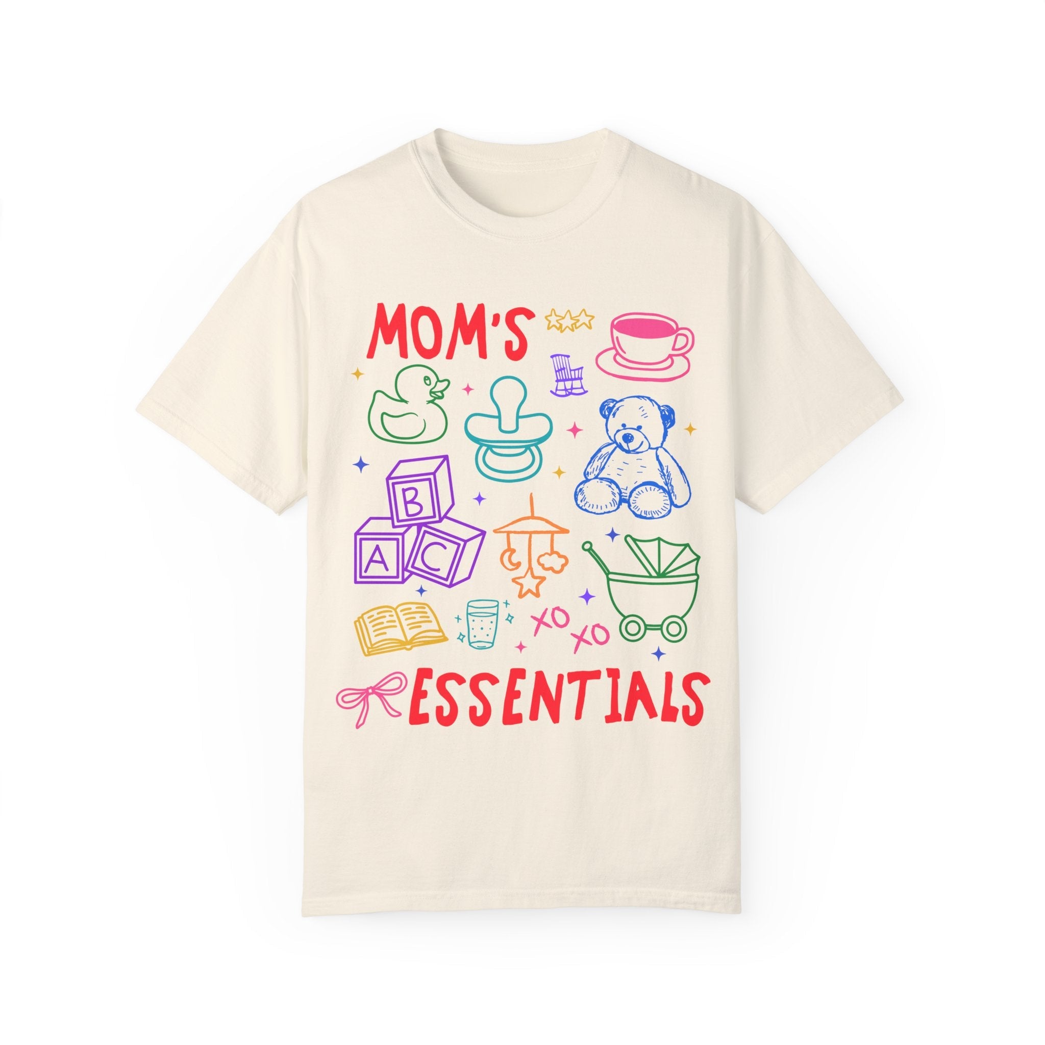Cute Mama Doodle Shirt: Mom's Essentials, Colorful 90s Aesthetic Mother's Day Tee with Flowers, New Mama Present for Sister, Mom Babies Tee - Opal and June
