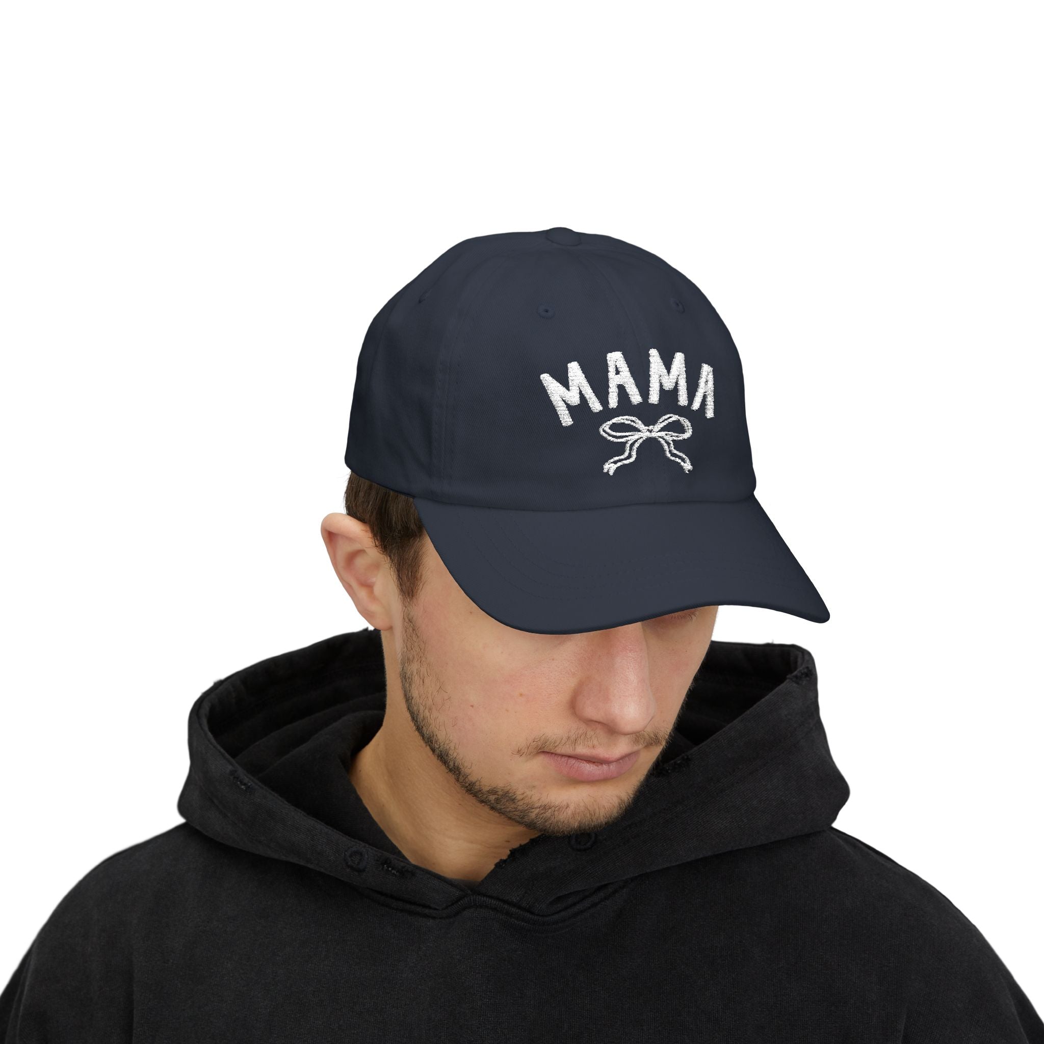 Cute Mama Embroidered Hat with Bow, Present for New Mama of Twins, Birthday Gift for Mom, Sweet Congratulations Gift, Mother's Day Present - Opal and June