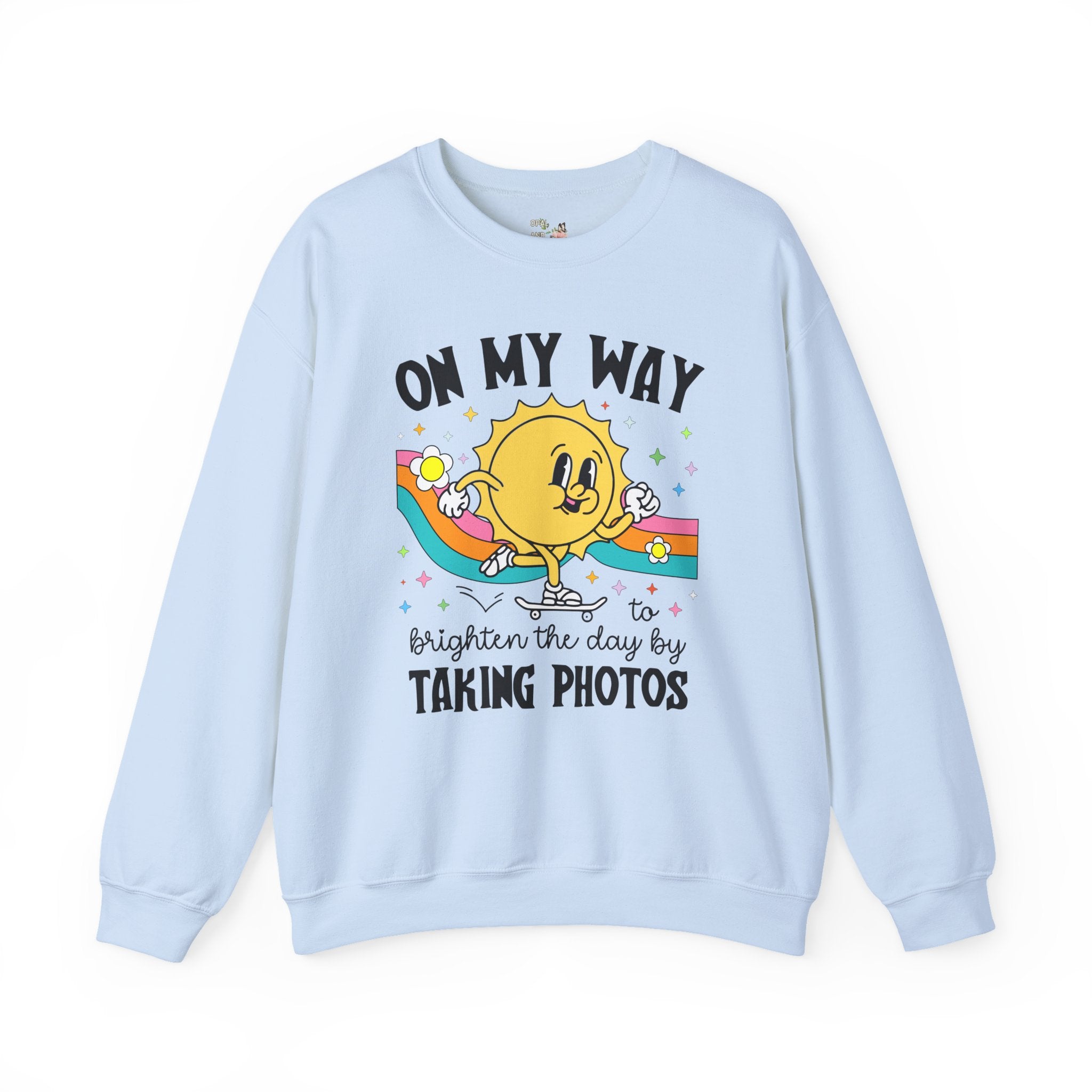 Cute Photographer Sweatshirt for Daughter Who Loves Photography, Colorful Photography Major Graduation Gift, Wedding or Family Photographer - Opal and June