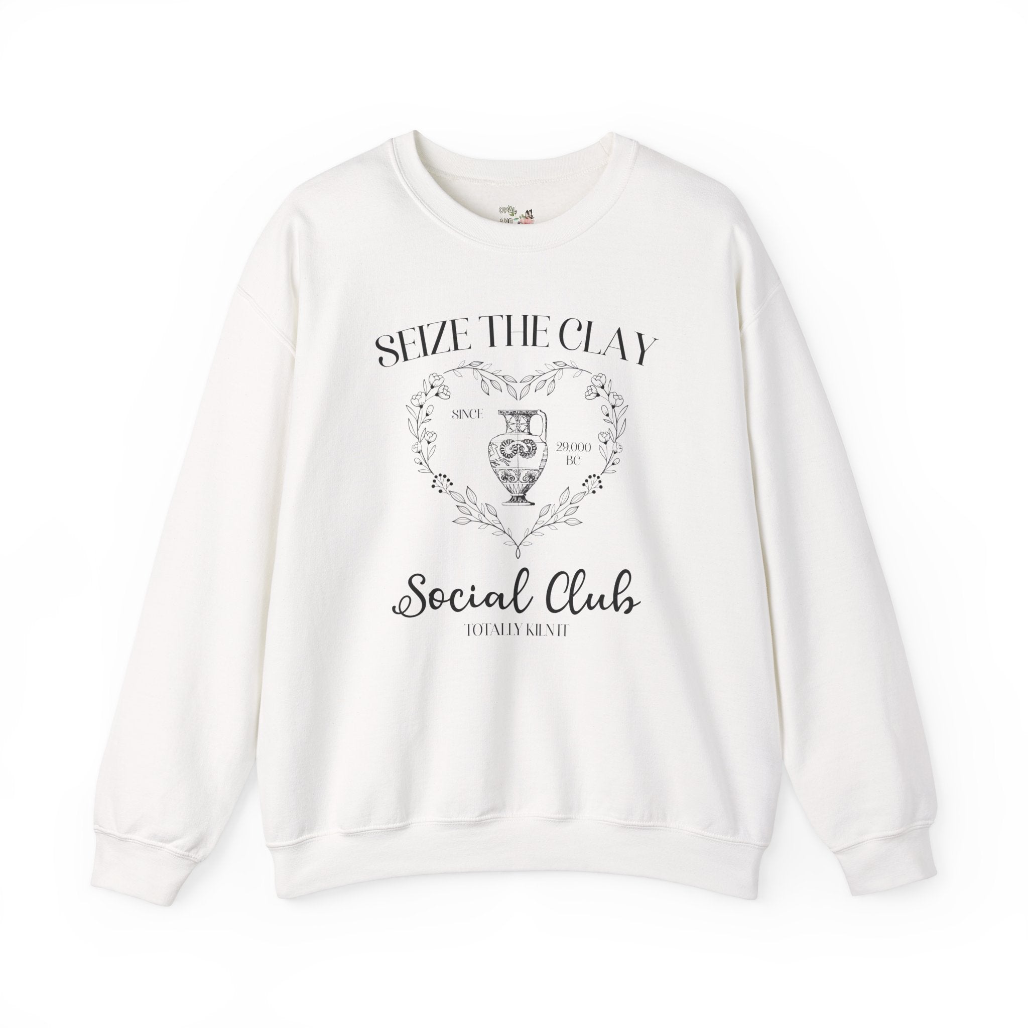 Cute Pottery Sweatshirt for Ceramic Artist, Seize the Clay Social Club Shirt for Potter, Art History Teacher Present, Pottery Major Crewneck - Opal and June
