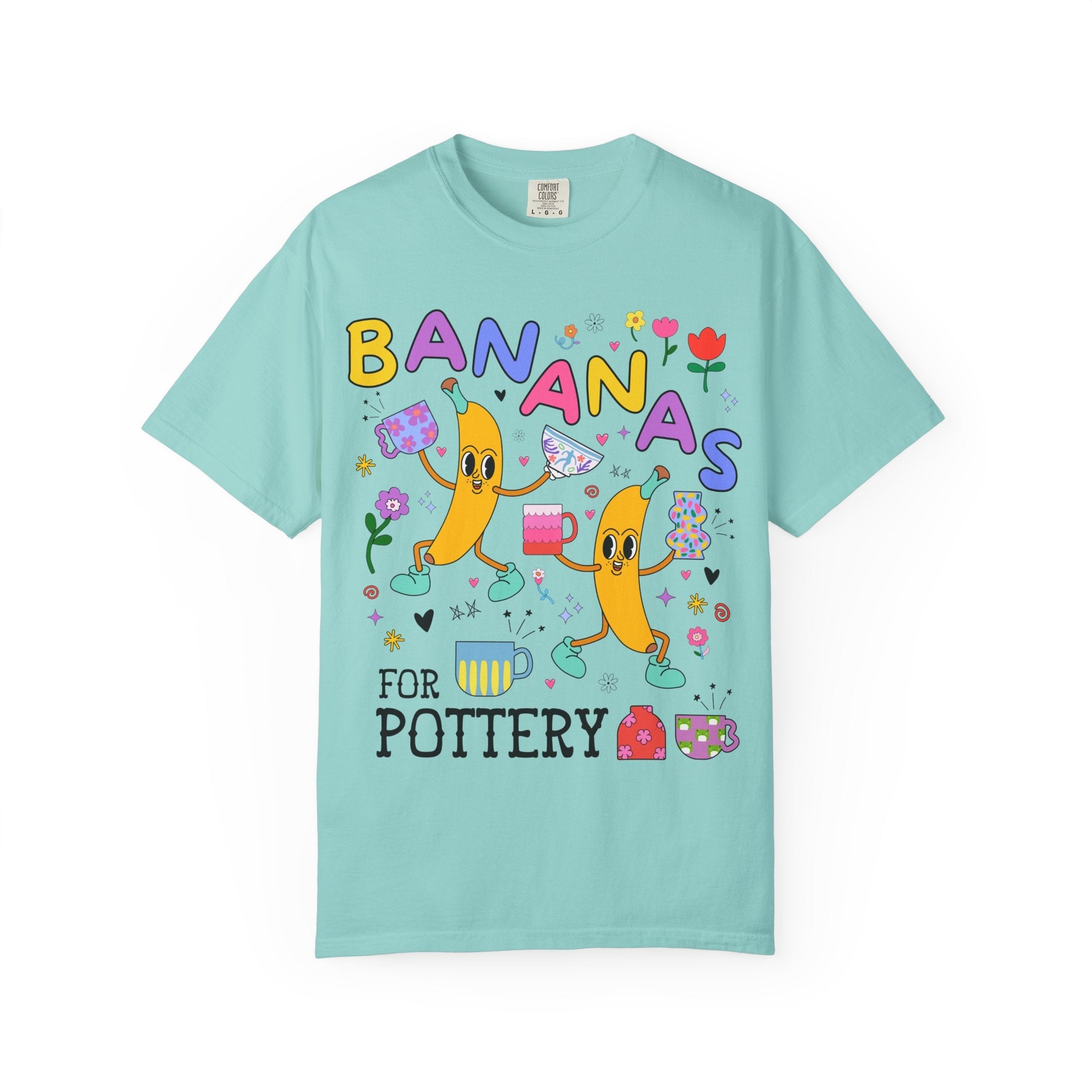 Cute Pottery Tee Shirt for Ceramic Artist: Bananas for Pottery, High Art Teacher Gift, Present for Friend Who Loves Pottery, Ceramic Teacher - Opal and June