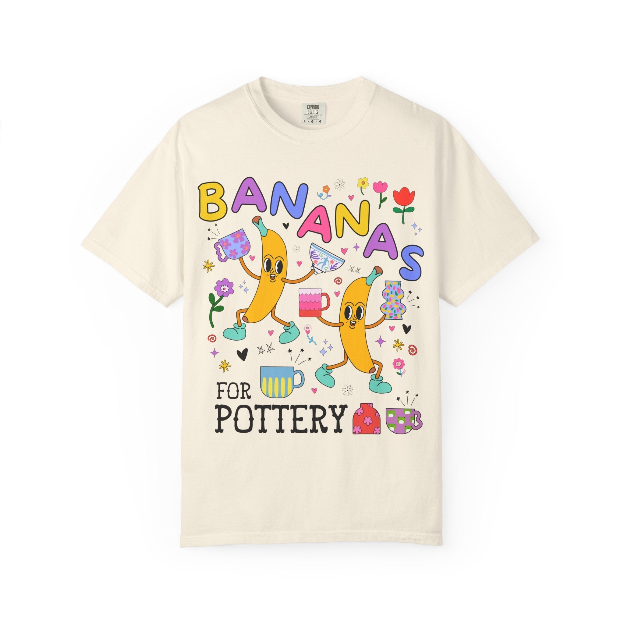 Cute Pottery Tee Shirt for Ceramic Artist: Bananas for Pottery, High Art Teacher Gift, Present for Friend Who Loves Pottery, Ceramic Teacher - Opal and June