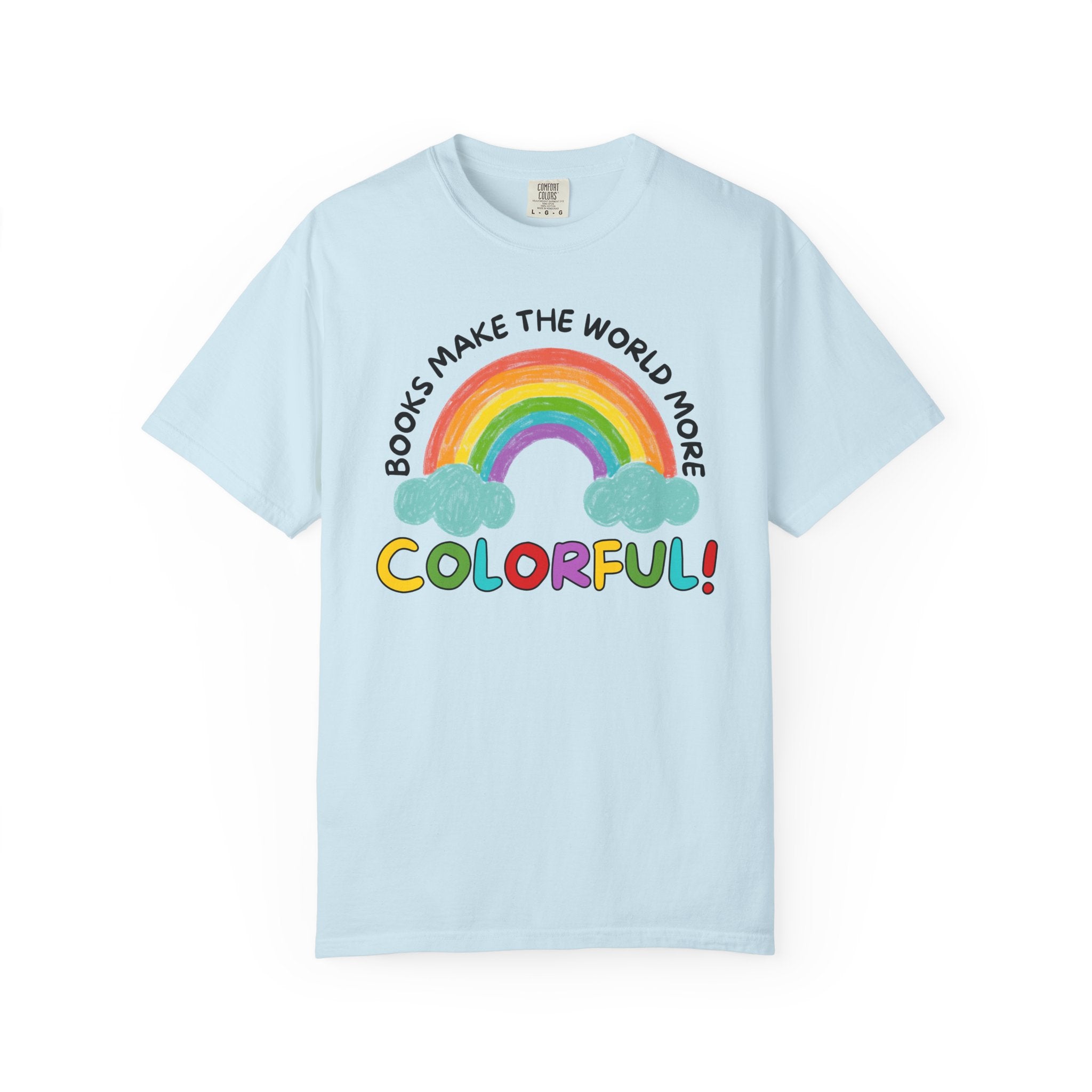 Cute Reading Month Teacher Tee Shirt for School Librarian or School Principal, Funny Saying Bookish Rainbow T-Shirt for Mom or Daughter - Opal and June