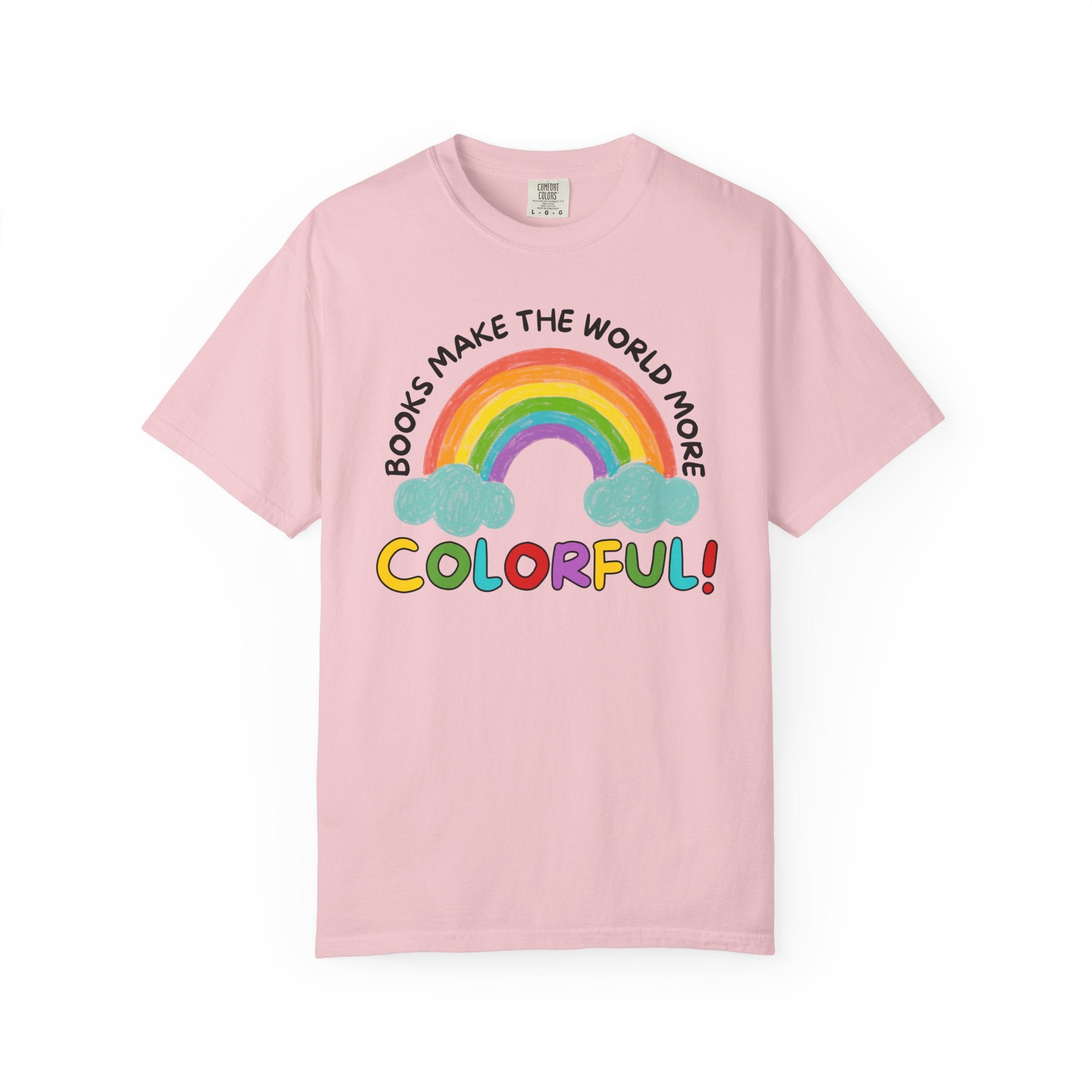 Cute Reading Month Teacher Tee Shirt for School Librarian or School Principal, Funny Saying Bookish Rainbow T-Shirt for Mom or Daughter - Opal and June