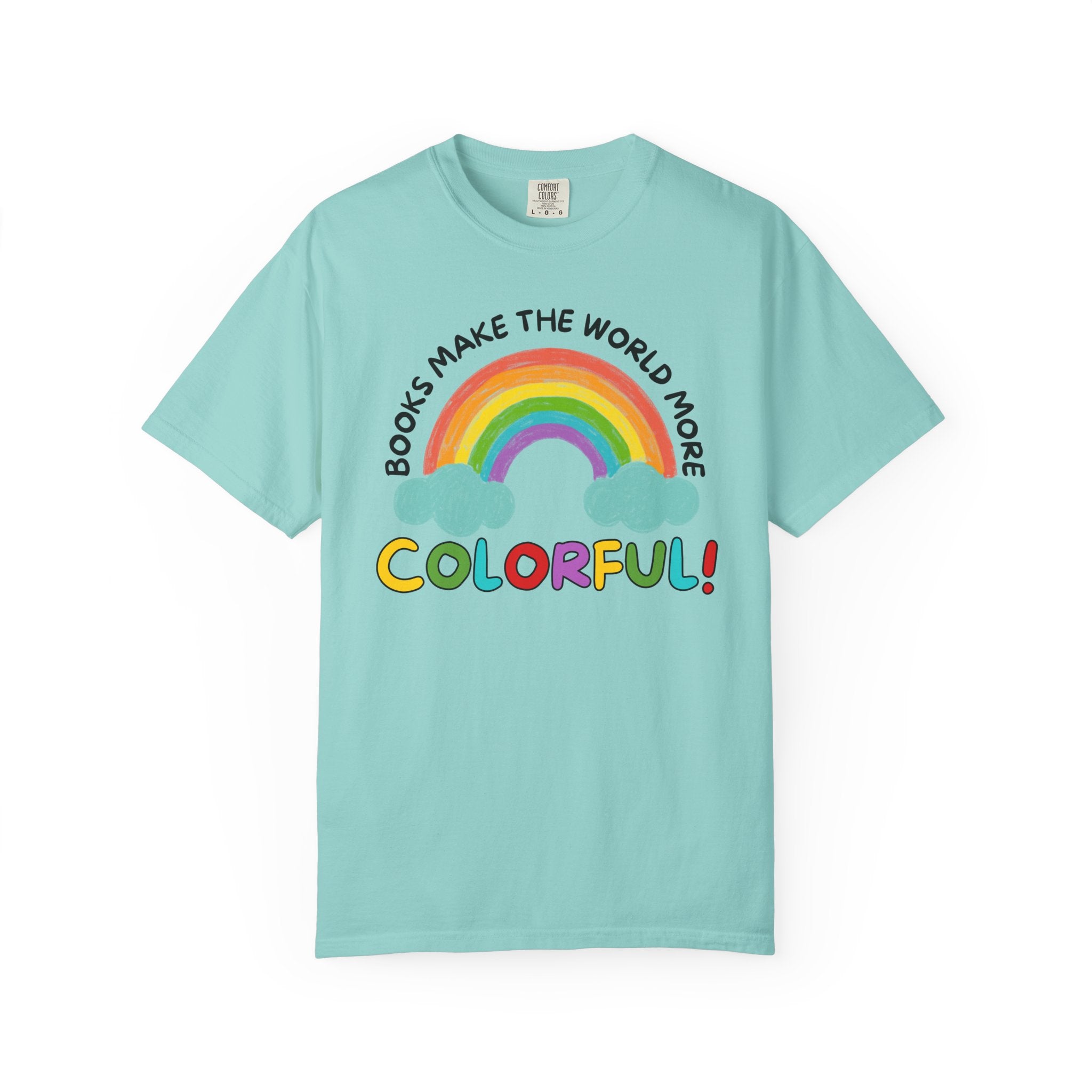 Cute Reading Month Teacher Tee Shirt for School Librarian or School Principal, Funny Saying Bookish Rainbow T-Shirt for Mom or Daughter - Opal and June