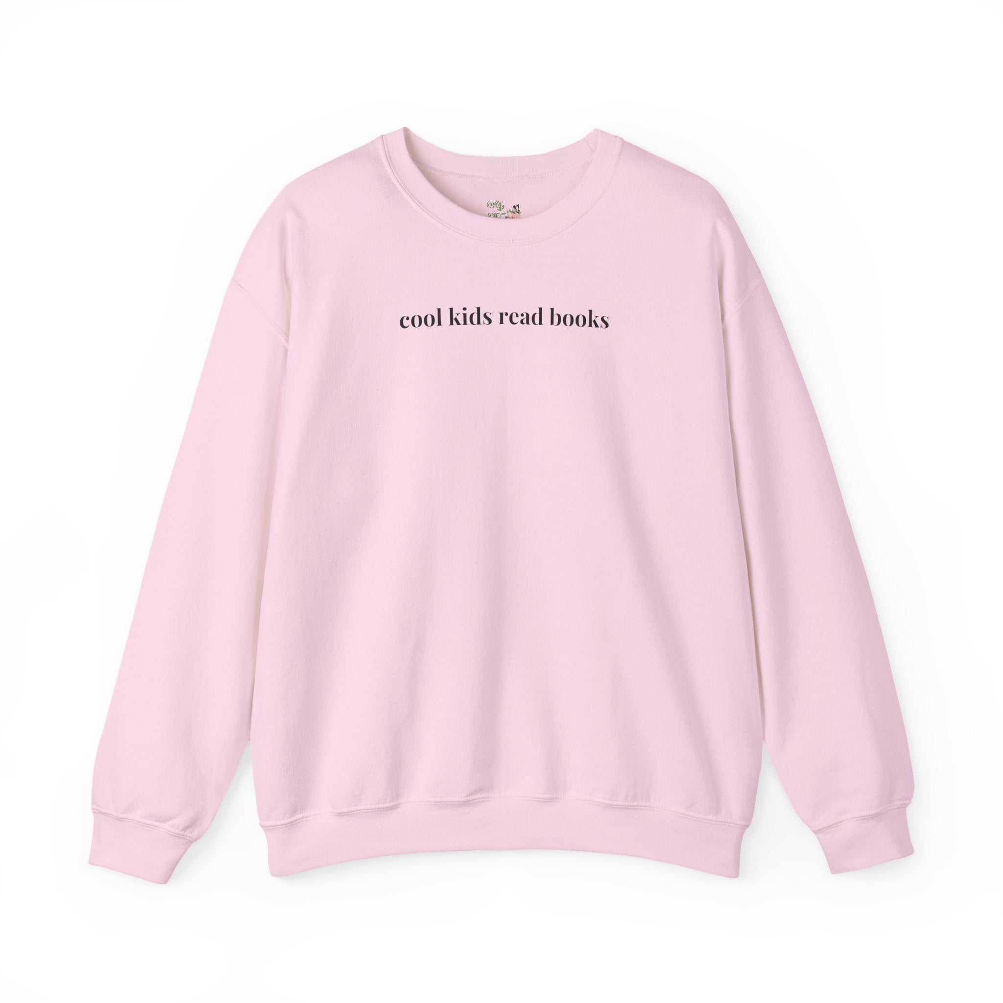 Cute Reading Teacher Sweatshirt for School Librarian or Elementary School Teacher, Funny Saying Bookworm Crewneck, Romance Reader or Author - Opal and June