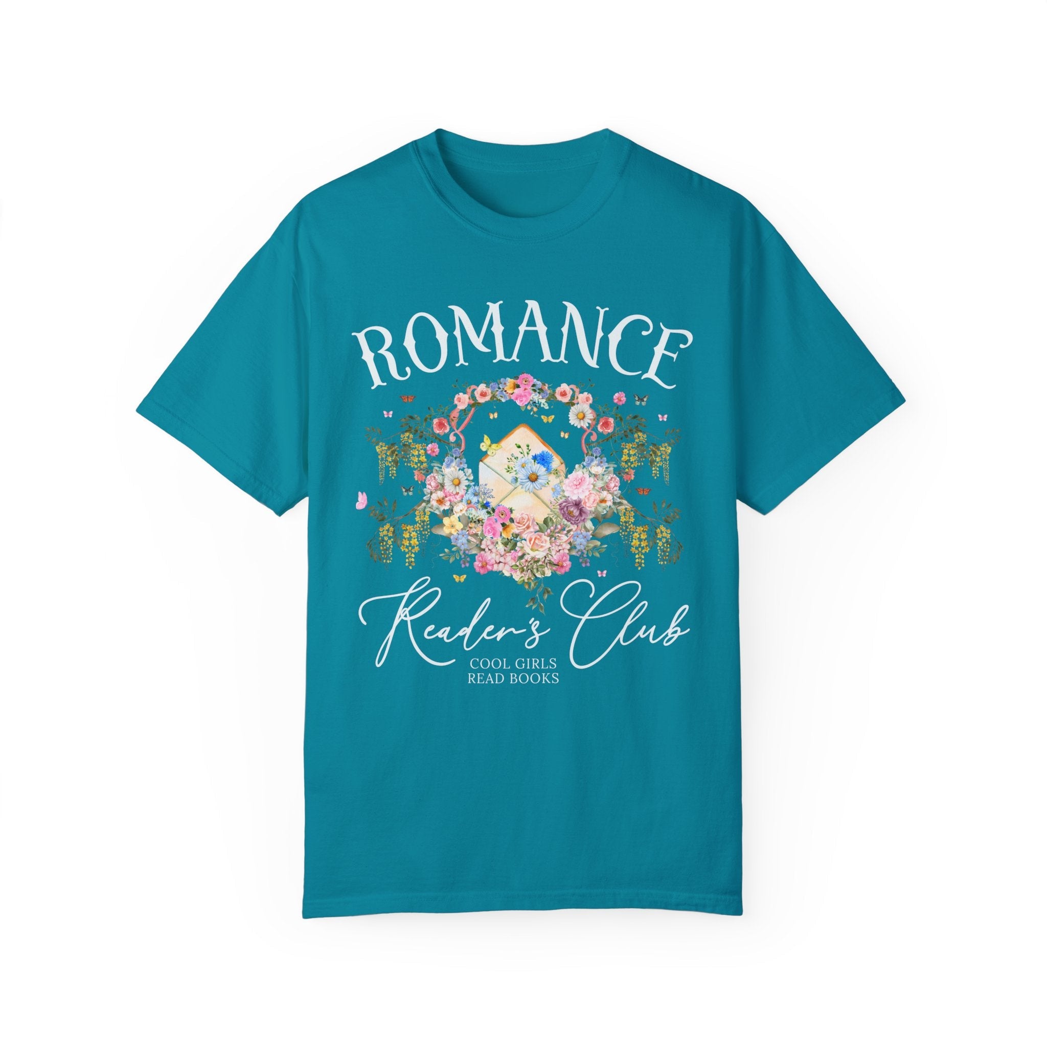 Cute Romance Reader Shirt for Book Lover Who Loves Fantasy Romance, Historical Romance Reader T-Shirt, Gardencore Bookish Tee for Bookworm - Opal and June