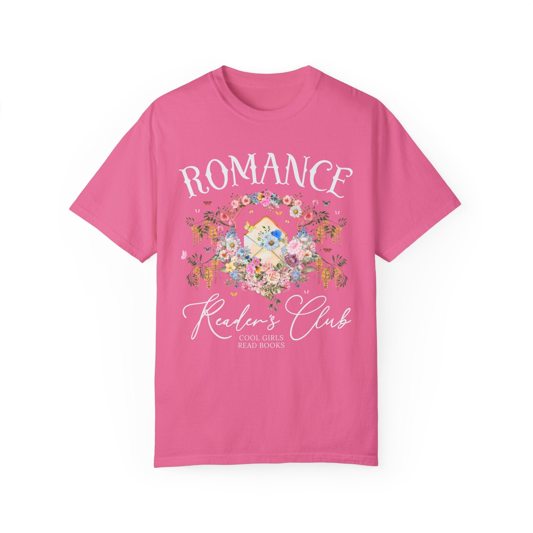 Cute Romance Reader Shirt for Book Lover Who Loves Fantasy Romance, Historical Romance Reader T-Shirt, Gardencore Bookish Tee for Bookworm - Opal and June