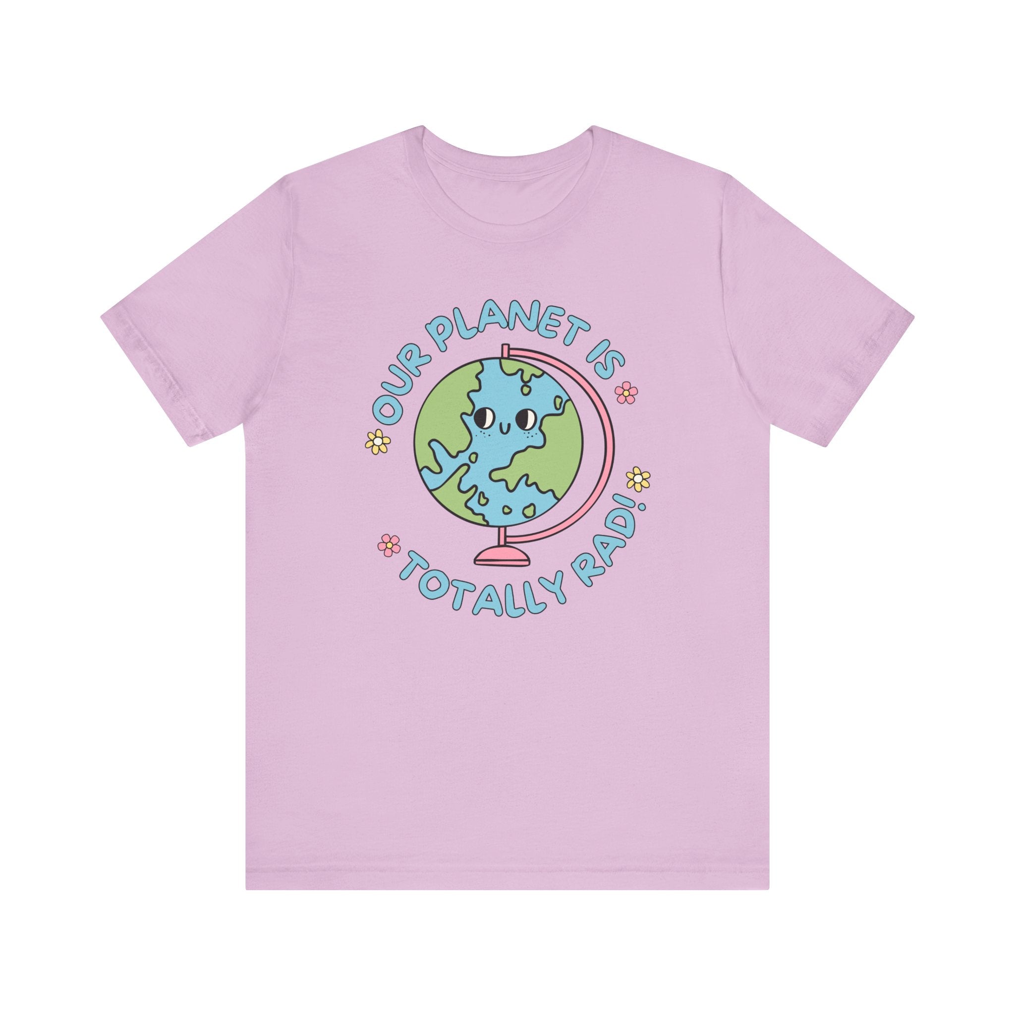 Cute Science Teacher or Colorful Earth Day Tee Shirt, 90s Aesthetic, Kindergarten Teacher or Political Activist: Our Planet is Totally Rad! - Opal and June