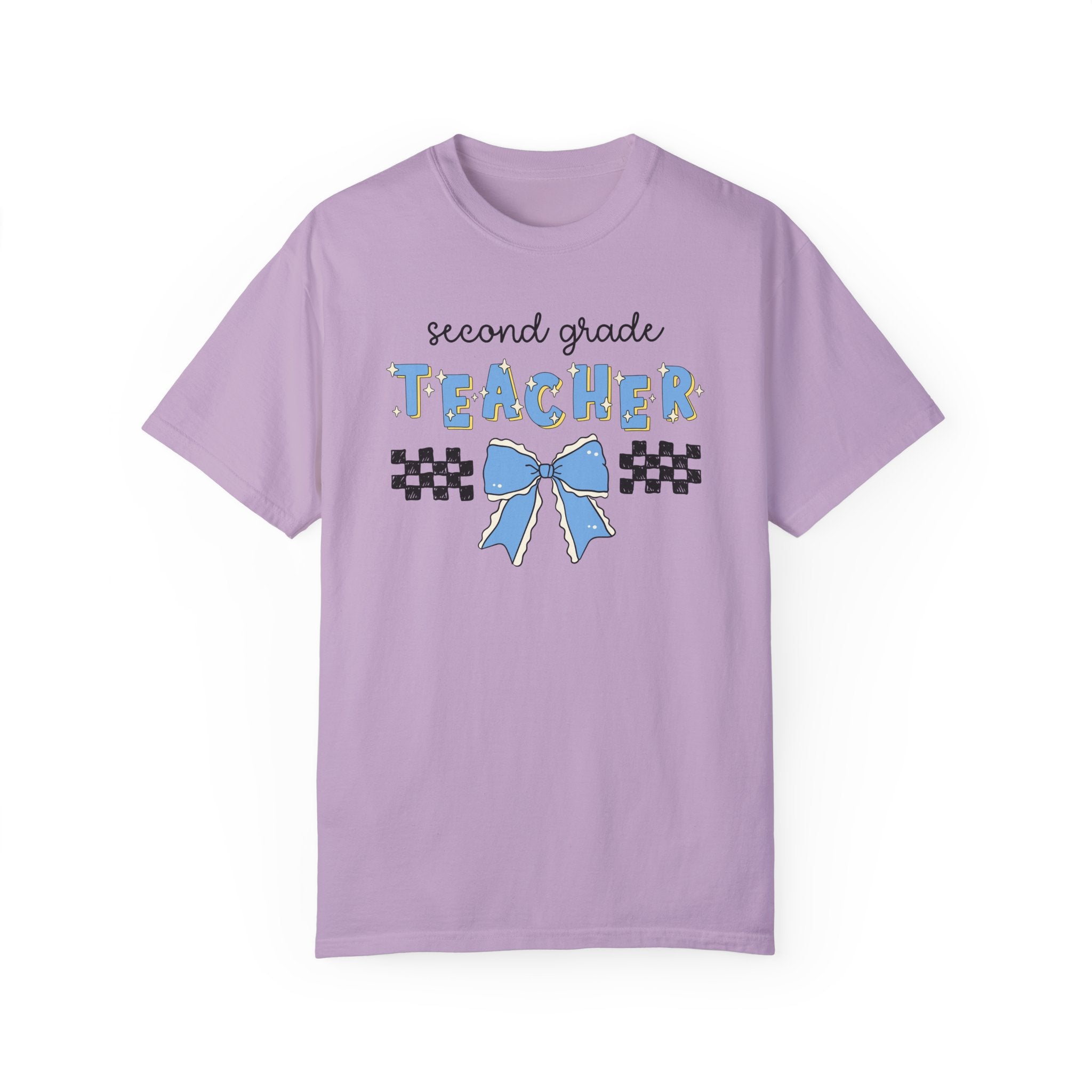 Cute Second Grade Teacher T-Shirt, First Day of School, Meet the Teacher, Cute Teaching Major Gift, New 2nd Grade Teacher Tee Shirt with Bow - Opal and June