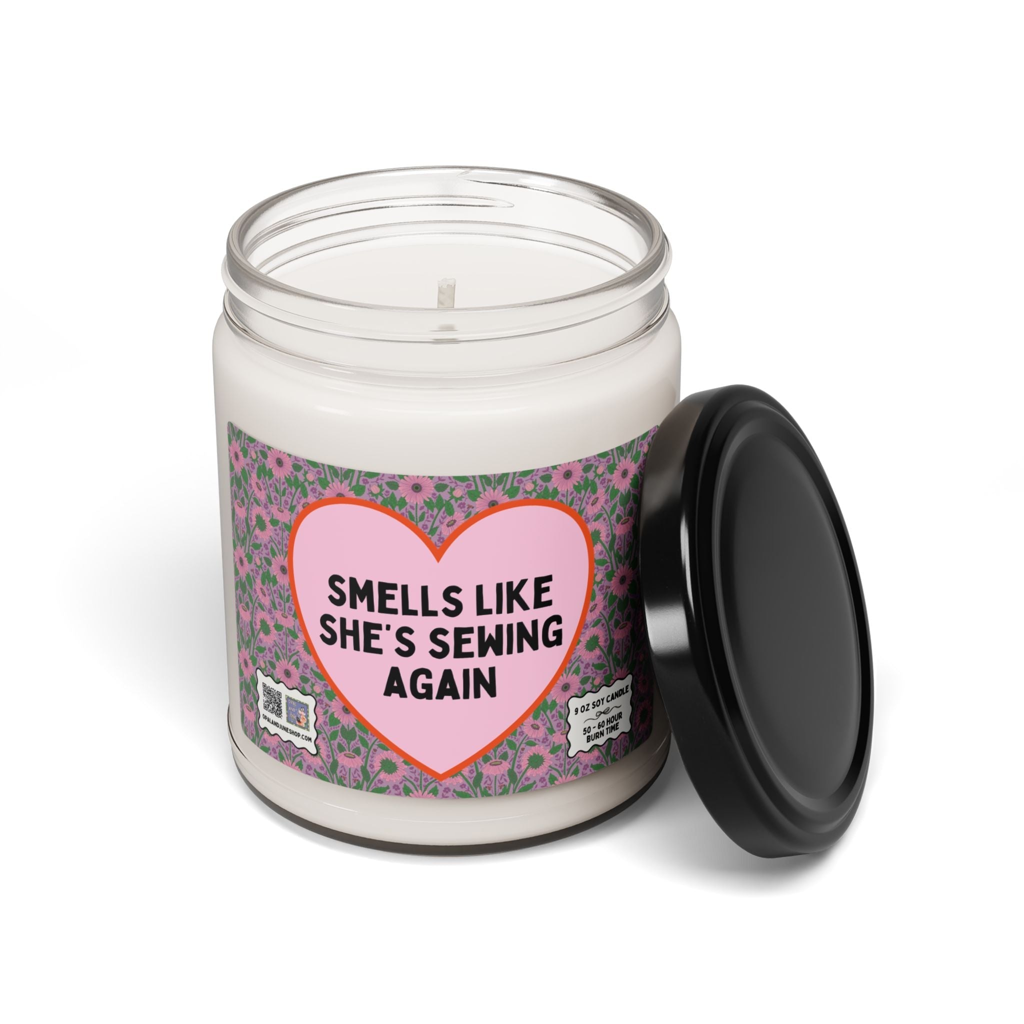 Cute Sewing Lover Candle for Friend Who Sews, Sweet Mother's Day Gift for Mom, Grandma Who Quilts, Fashion Major Student or Professor Gift - Opal and June