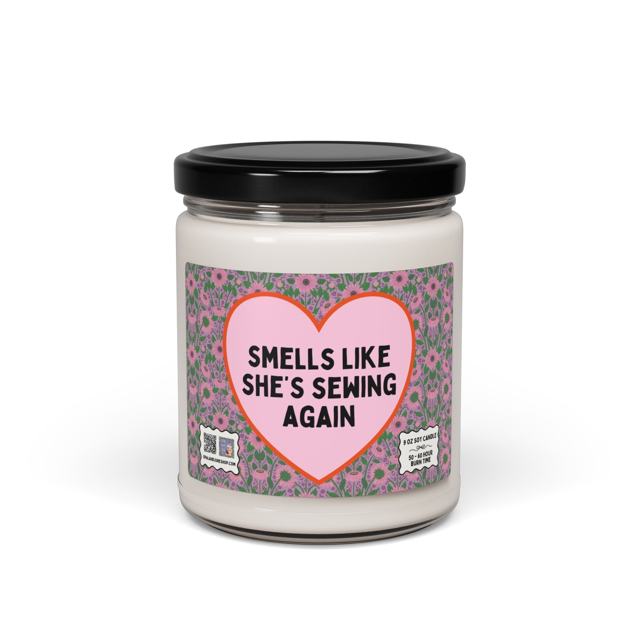 Cute Sewing Lover Candle for Friend Who Sews, Sweet Mother's Day Gift for Mom, Grandma Who Quilts, Fashion Major Student or Professor Gift - Opal and June