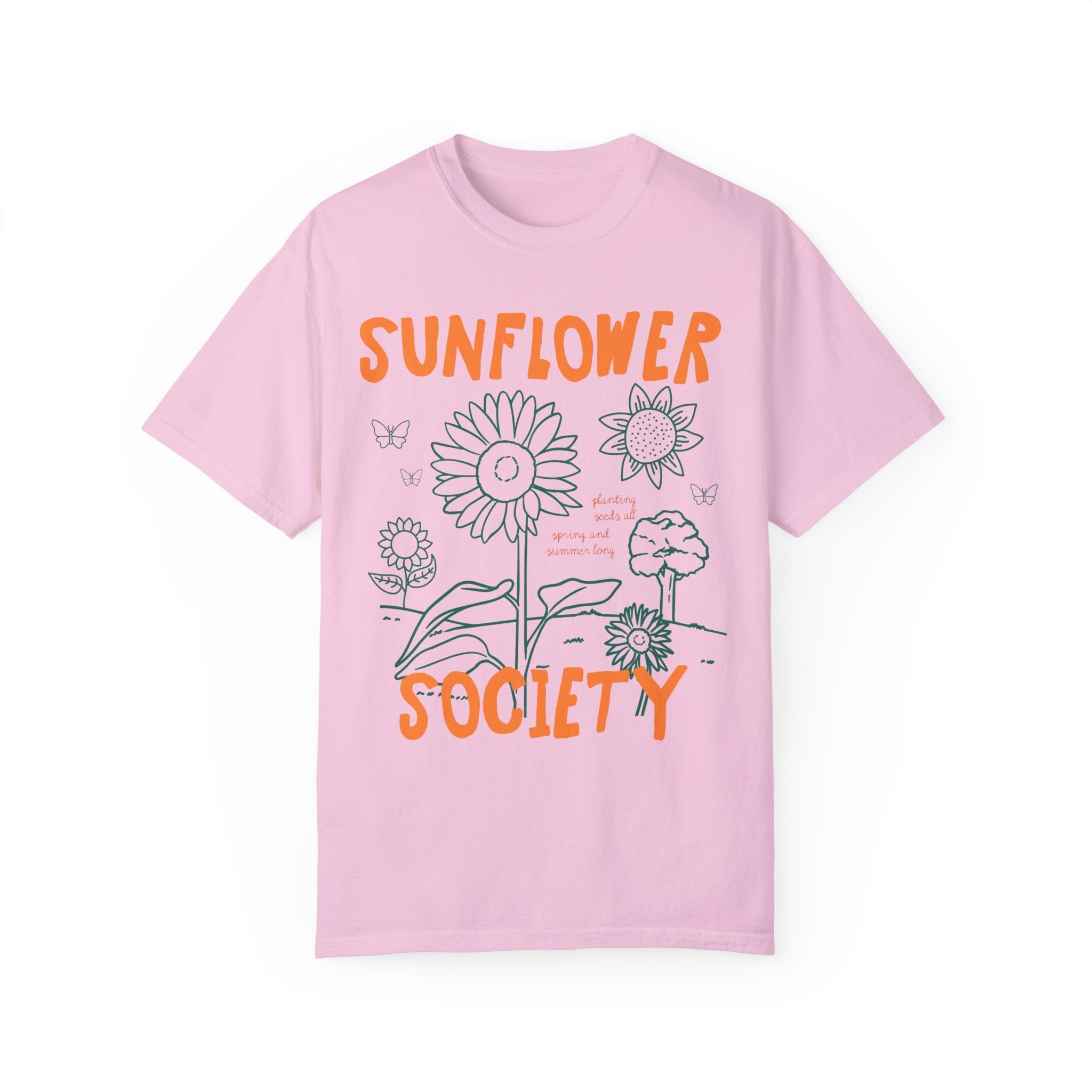 Cute Sunflower Gardening T-Shirt for Flower Farmer or Mom Who Loves Growing Sunflowers, Colorful 90s Aesthetic Garden Lover Floral T-Shirt - Opal and June