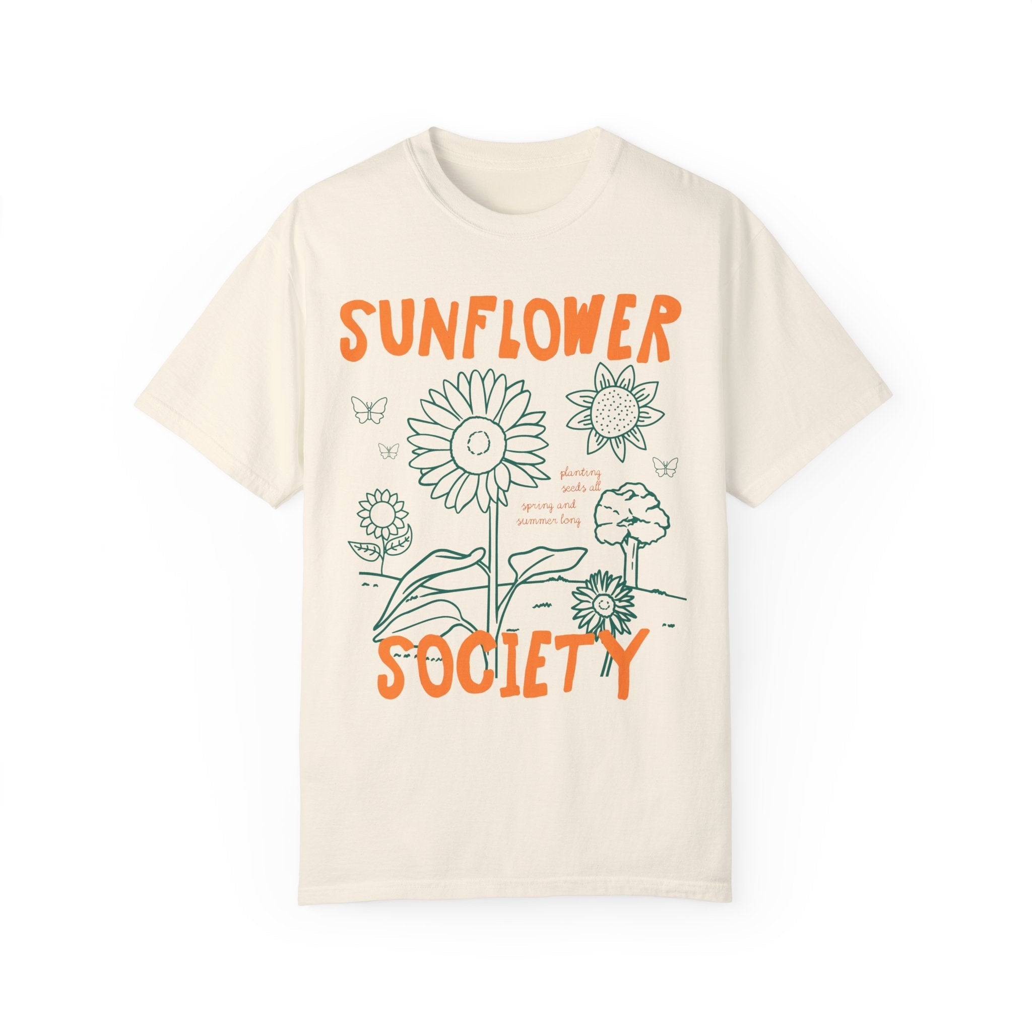 Cute Sunflower Gardening T-Shirt for Flower Farmer or Mom Who Loves Growing Sunflowers, Colorful 90s Aesthetic Garden Lover Floral T-Shirt - Opal and June