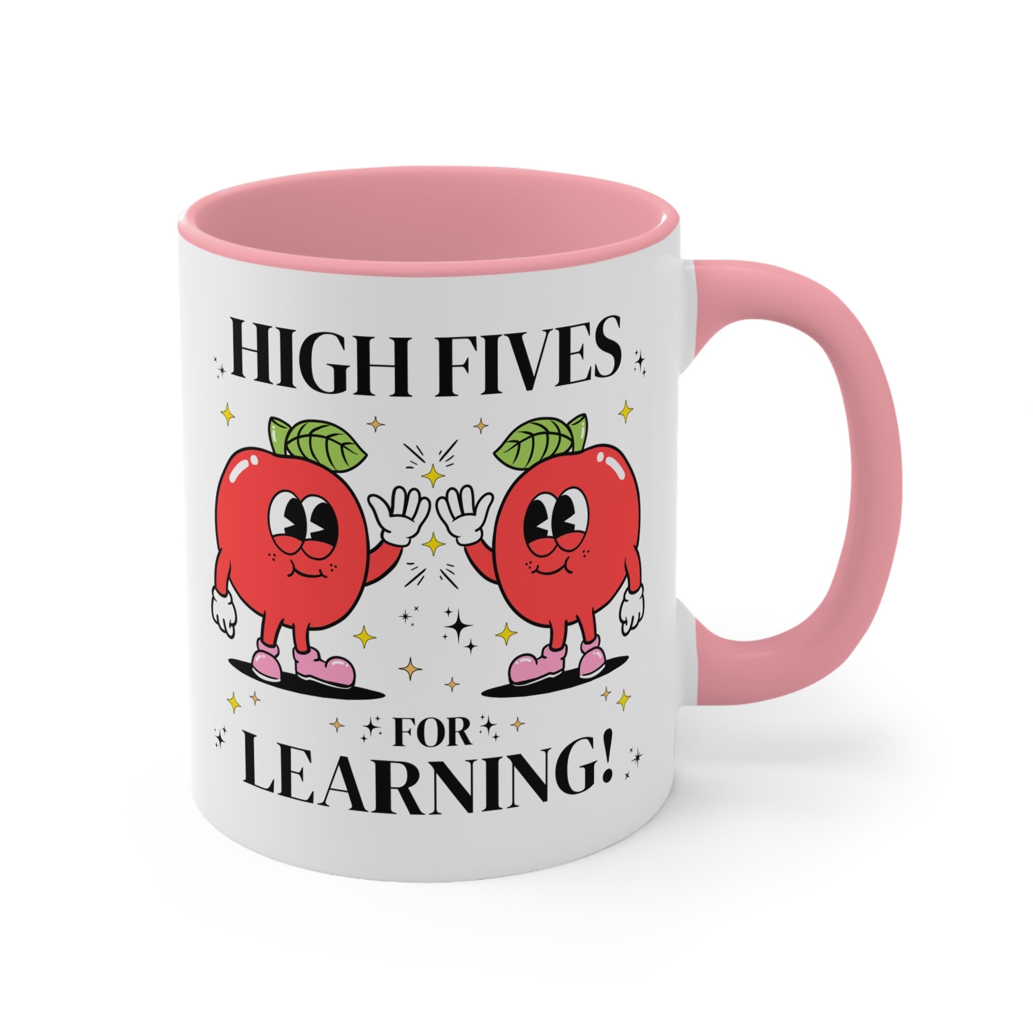 Cute Teacher Coffee Mug, First Grade or Second Grade Student Teacher, Teaching Major: High Fives for Learning! Funny School Principal Mug - Opal and June