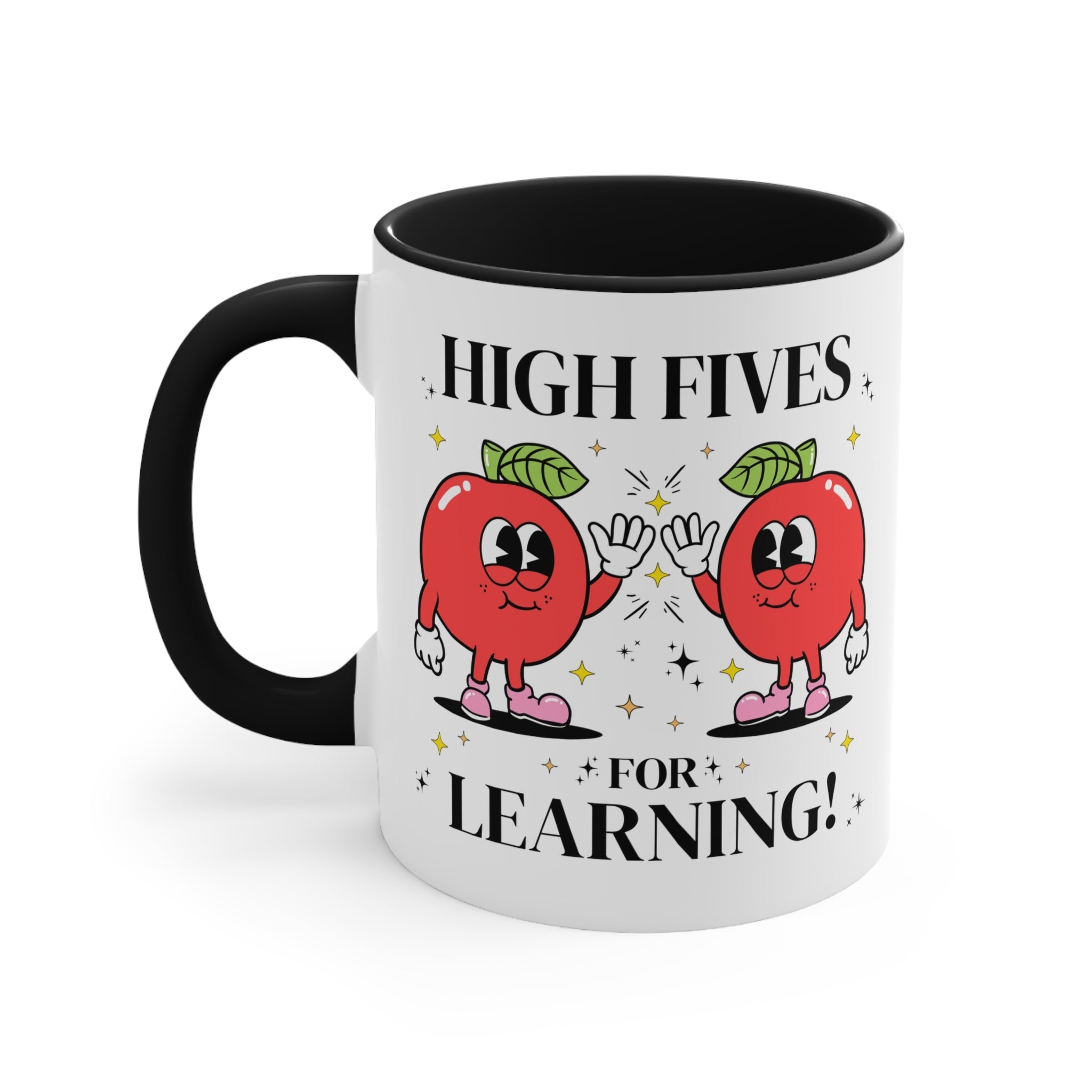 Cute Teacher Coffee Mug, First Grade or Second Grade Student Teacher, Teaching Major: High Fives for Learning! Funny School Principal Mug - Opal and June